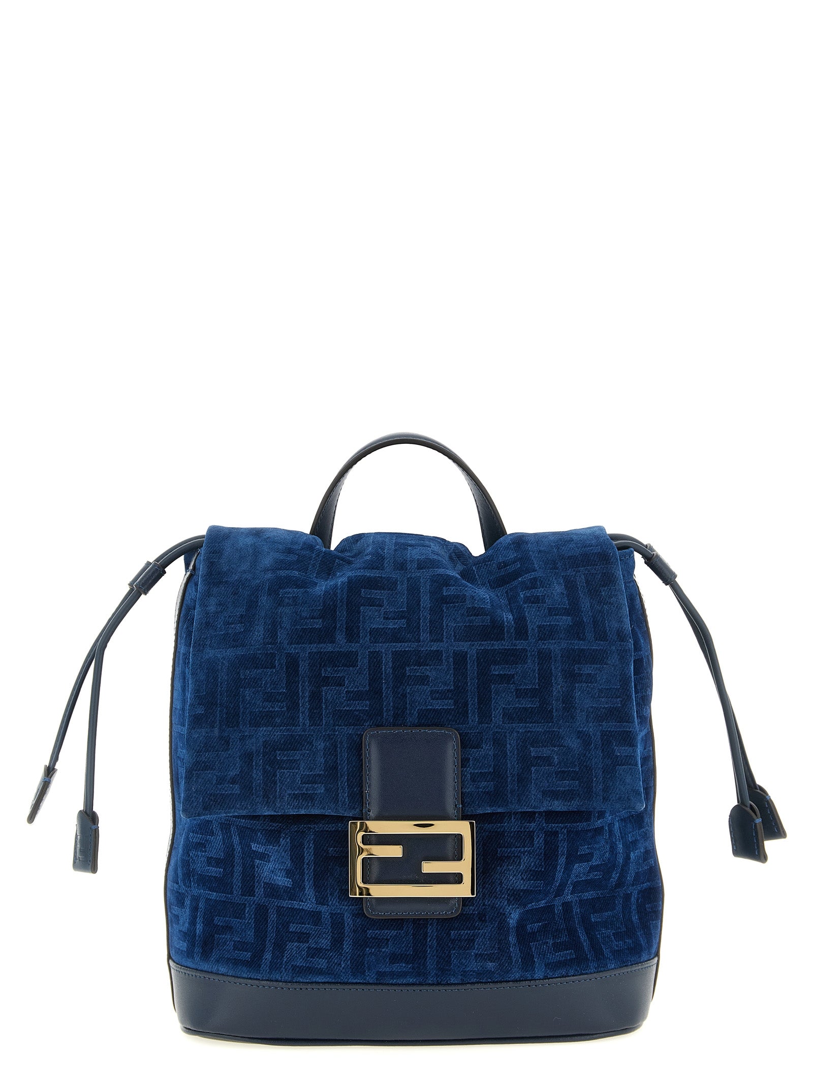Fendi Blue Cotton Women's Backpack
