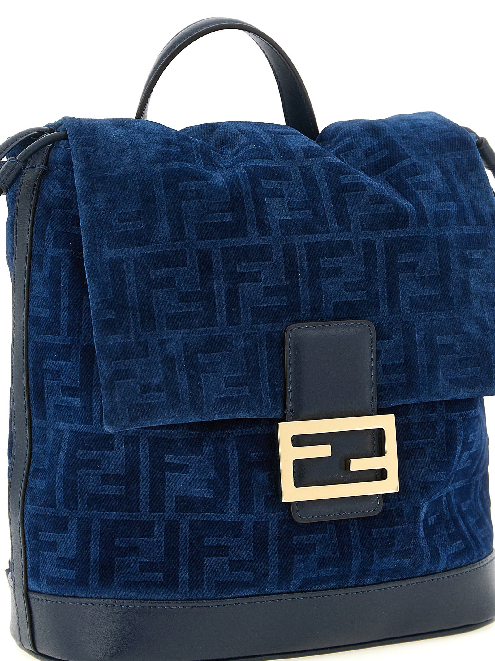 Fendi Blue Cotton Women's Backpack