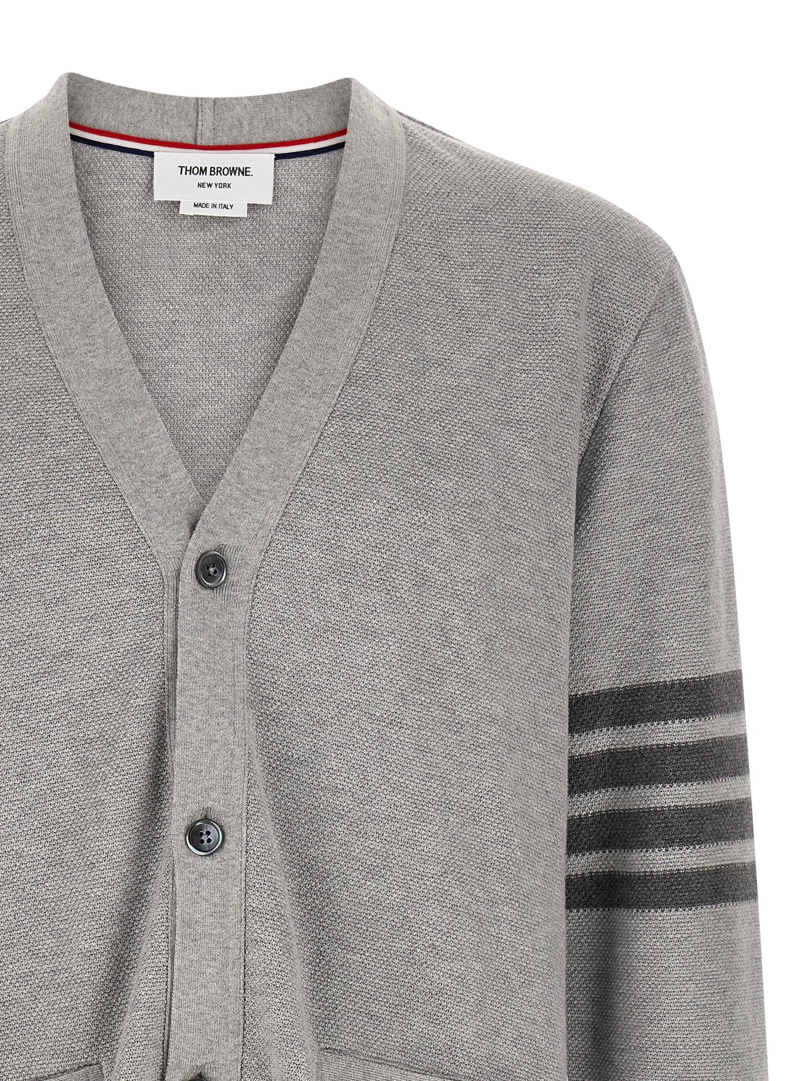 Thom Browne Gray Cotton Men's Cardigan