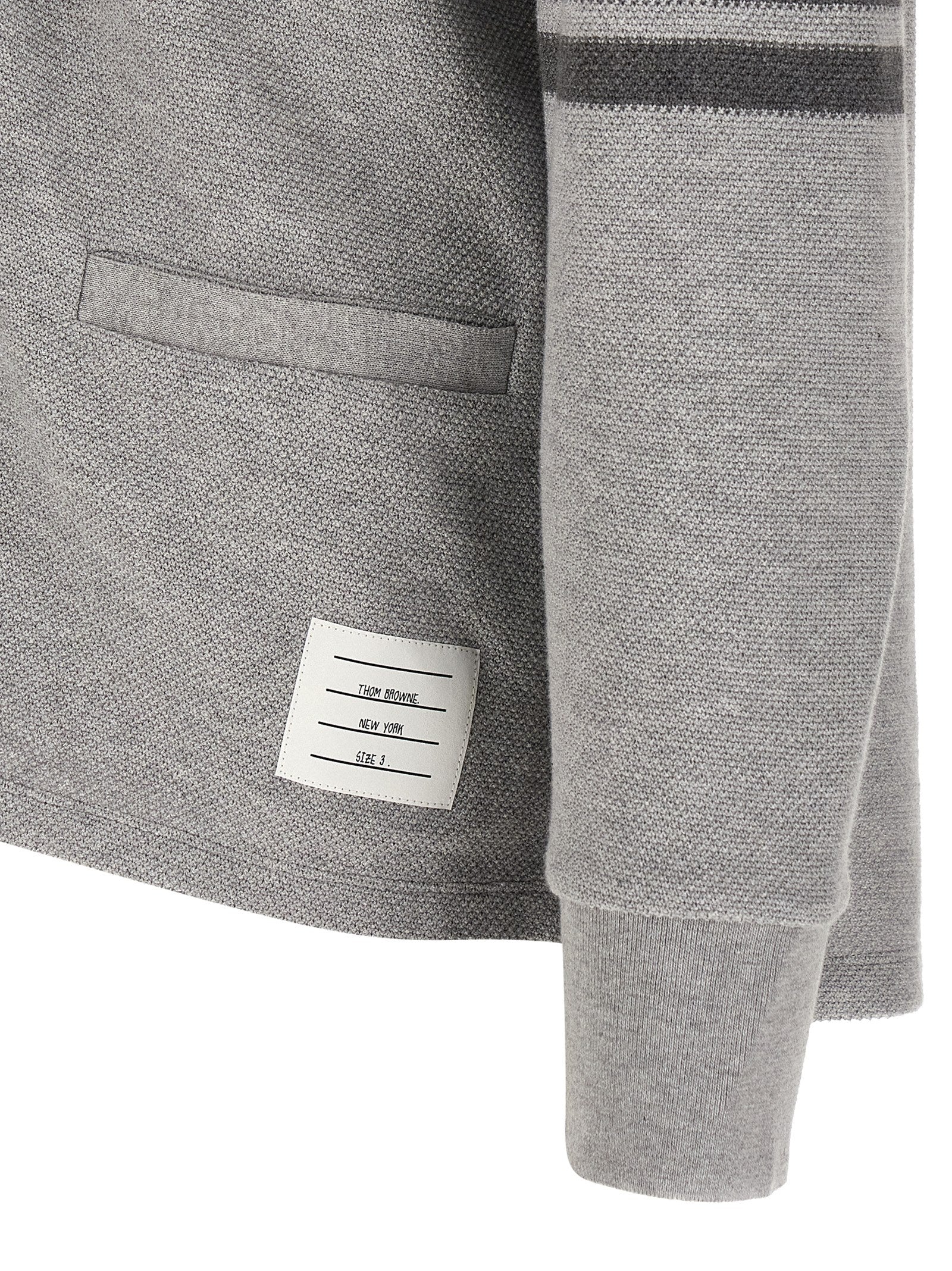 Thom Browne Gray Cotton Men's Cardigan
