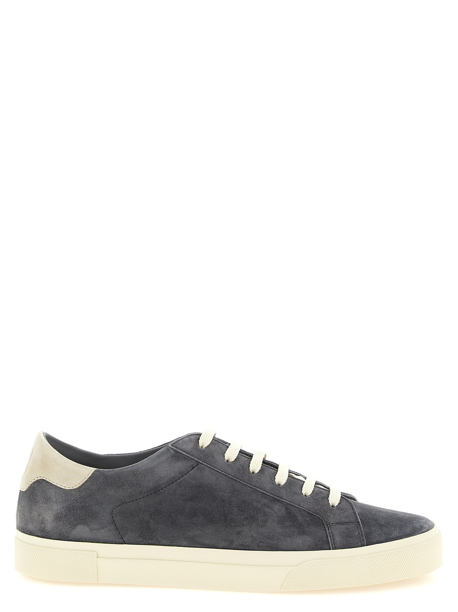 Brunello Cucinelli Gray Calfskin Men's Sneakers