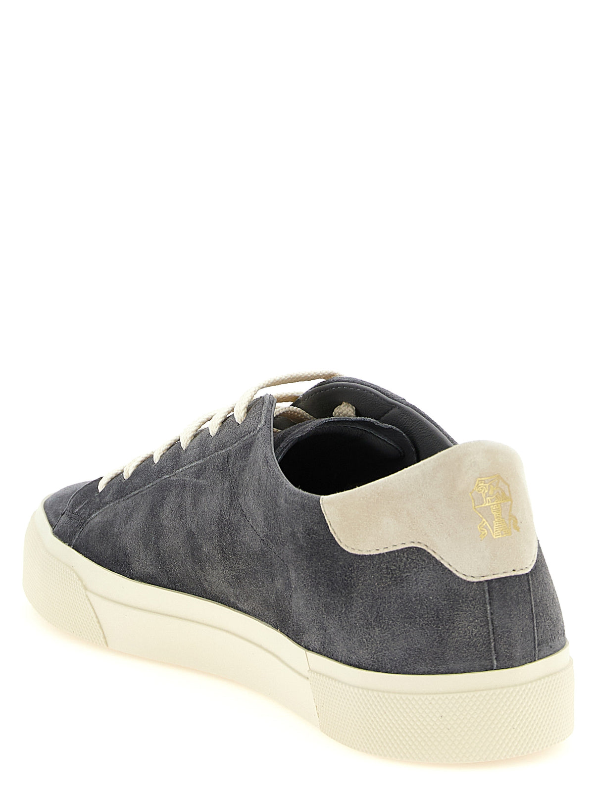 Brunello Cucinelli Gray Calfskin Men's Sneakers