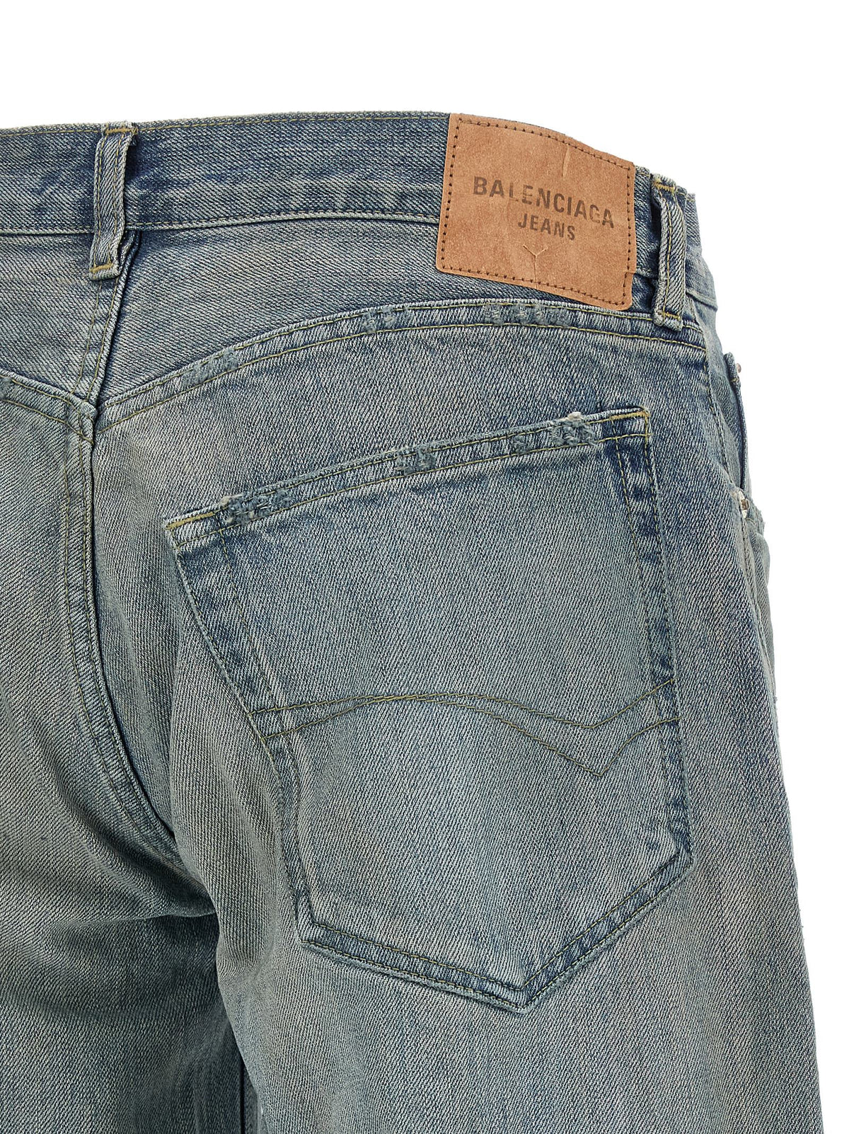 Balenciaga Blue Cotton Relaxed Fit Women's Jeans