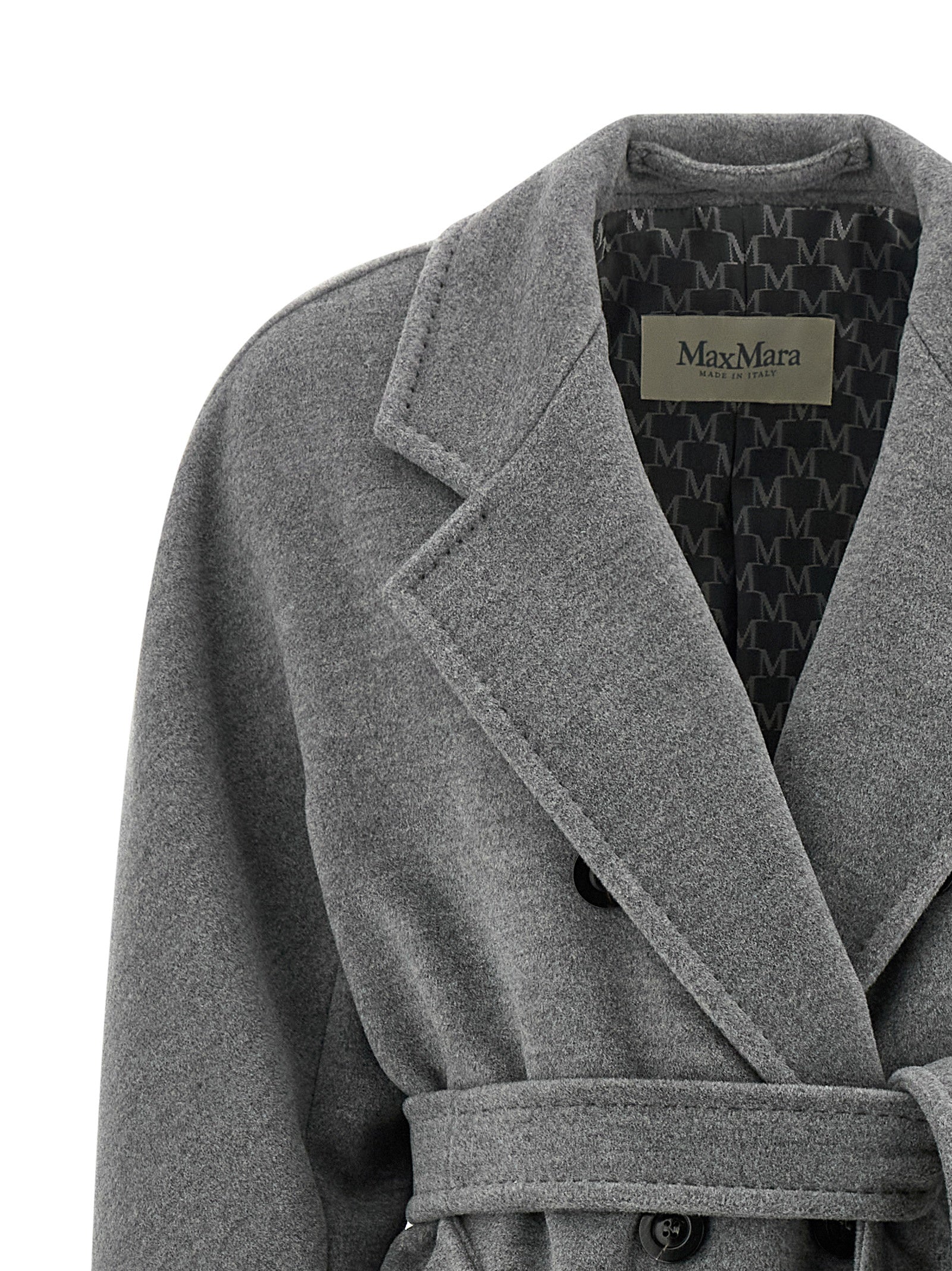 Max Mara Gray Virgin Wool Women's Coat