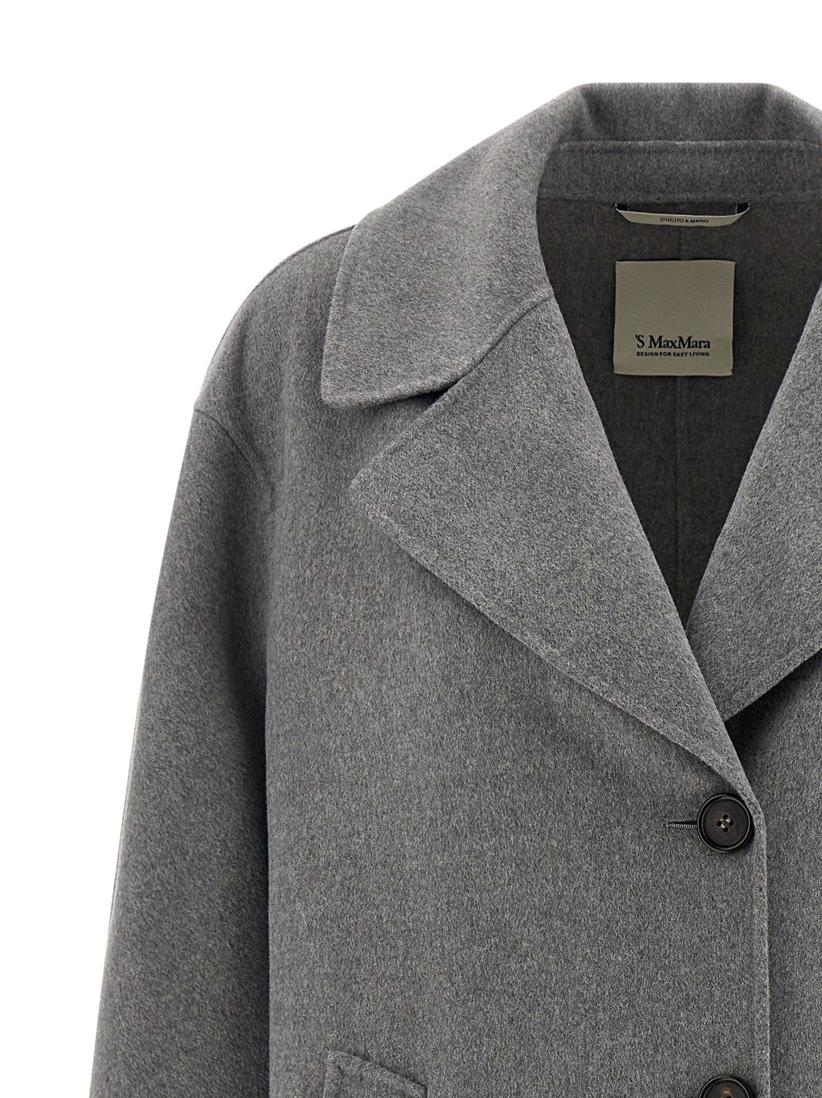 'S Max Mara Gray Virgin Wool Women's Coat
