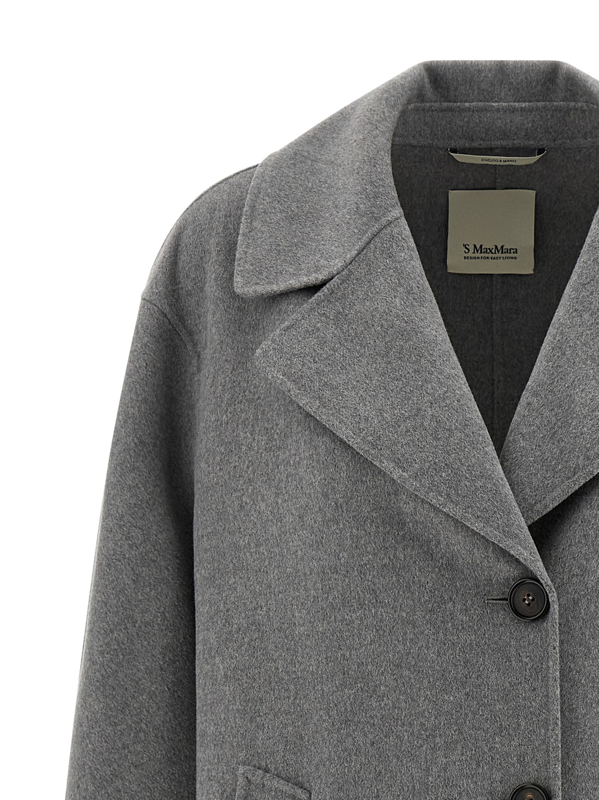 'S Max Mara Gray Virgin Wool Women's Coat