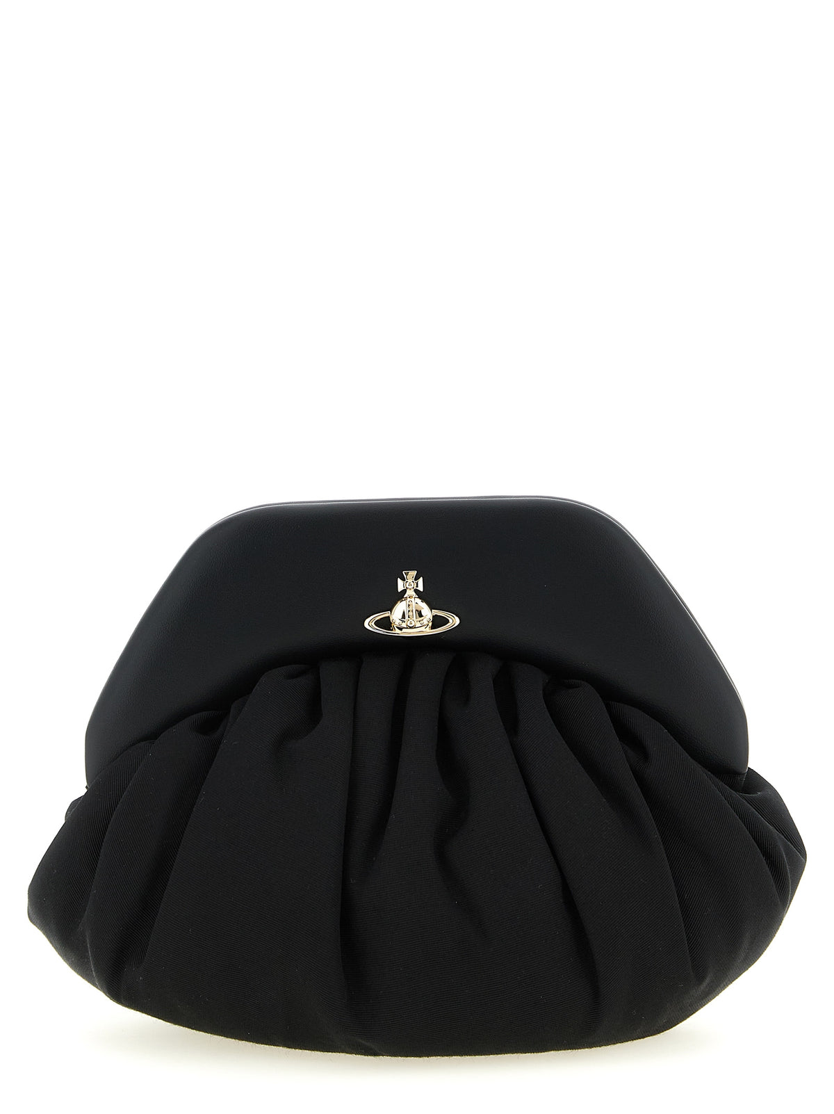 Vivienne Westwood Black Viscose Clutch Women's Bag