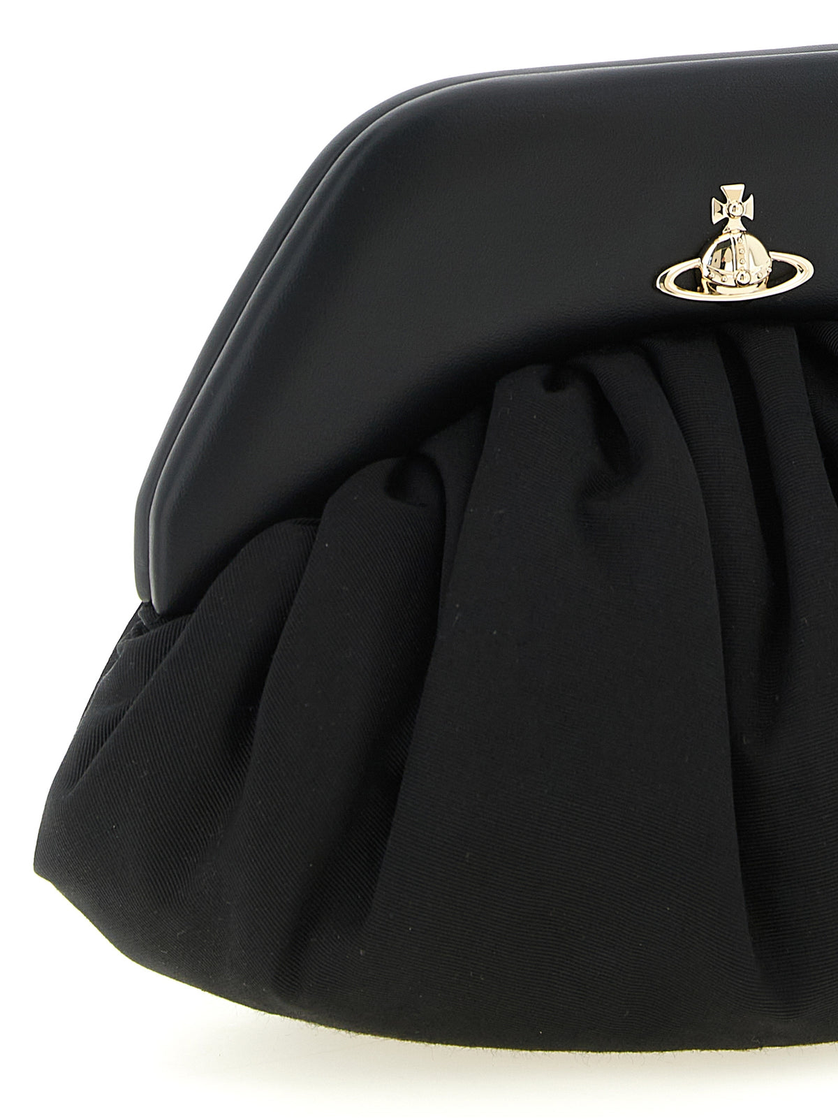 Vivienne Westwood Black Viscose Clutch Women's Bag