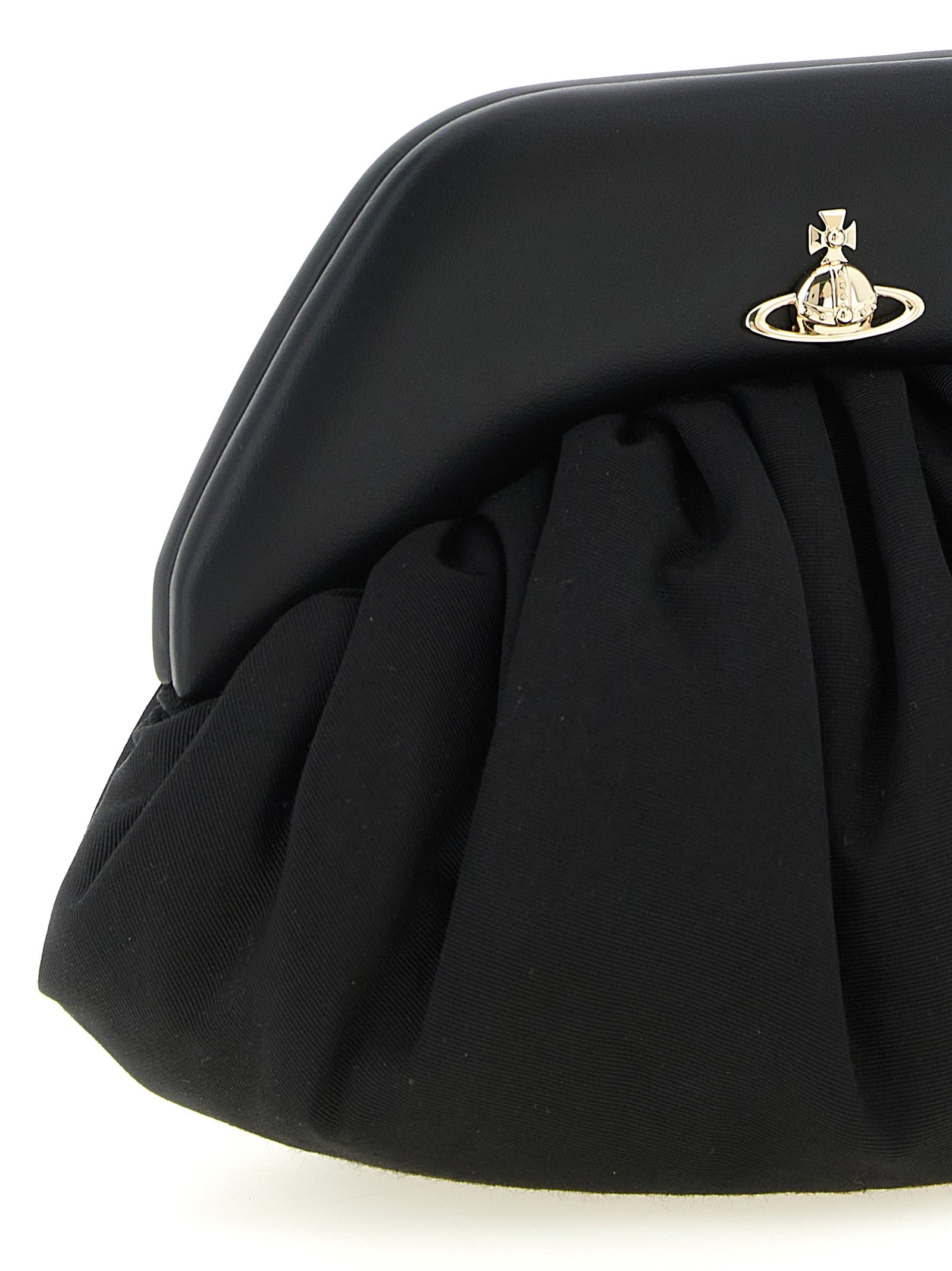 Vivienne Westwood Black Viscose Clutch Women's Bag