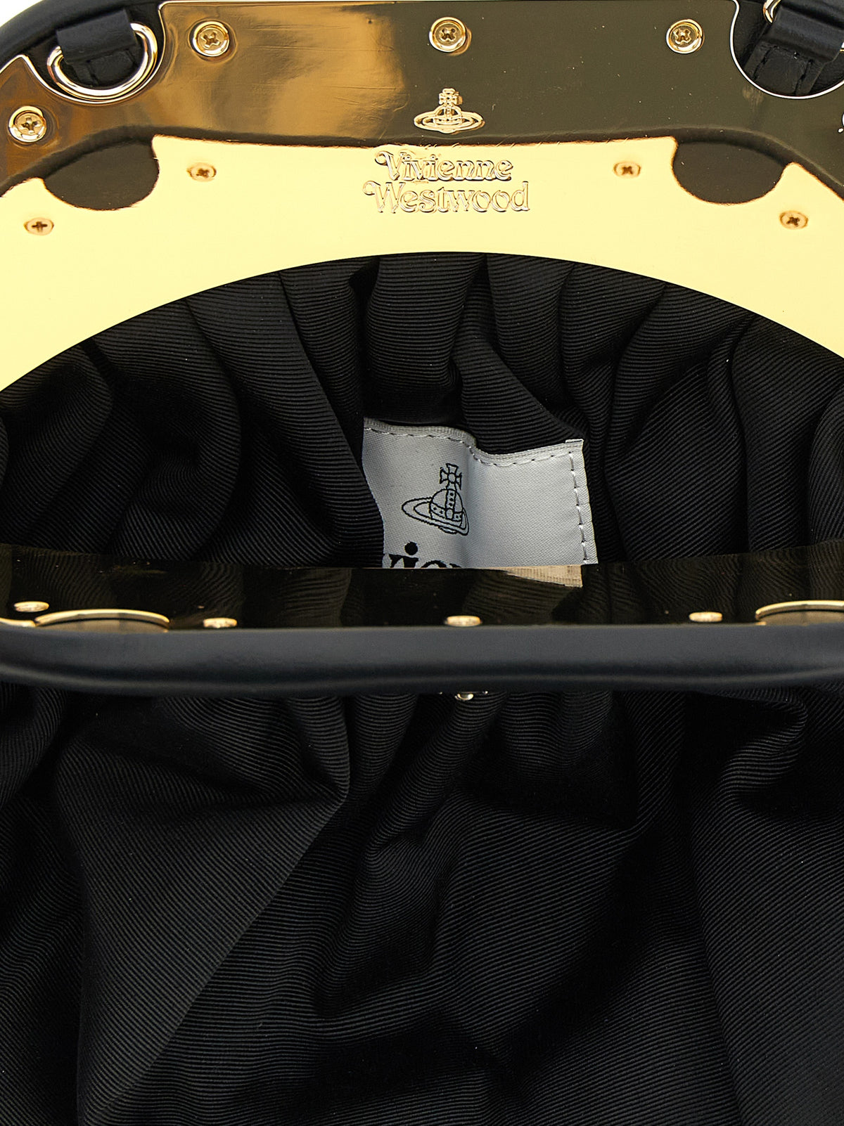 Vivienne Westwood Black Viscose Clutch Women's Bag