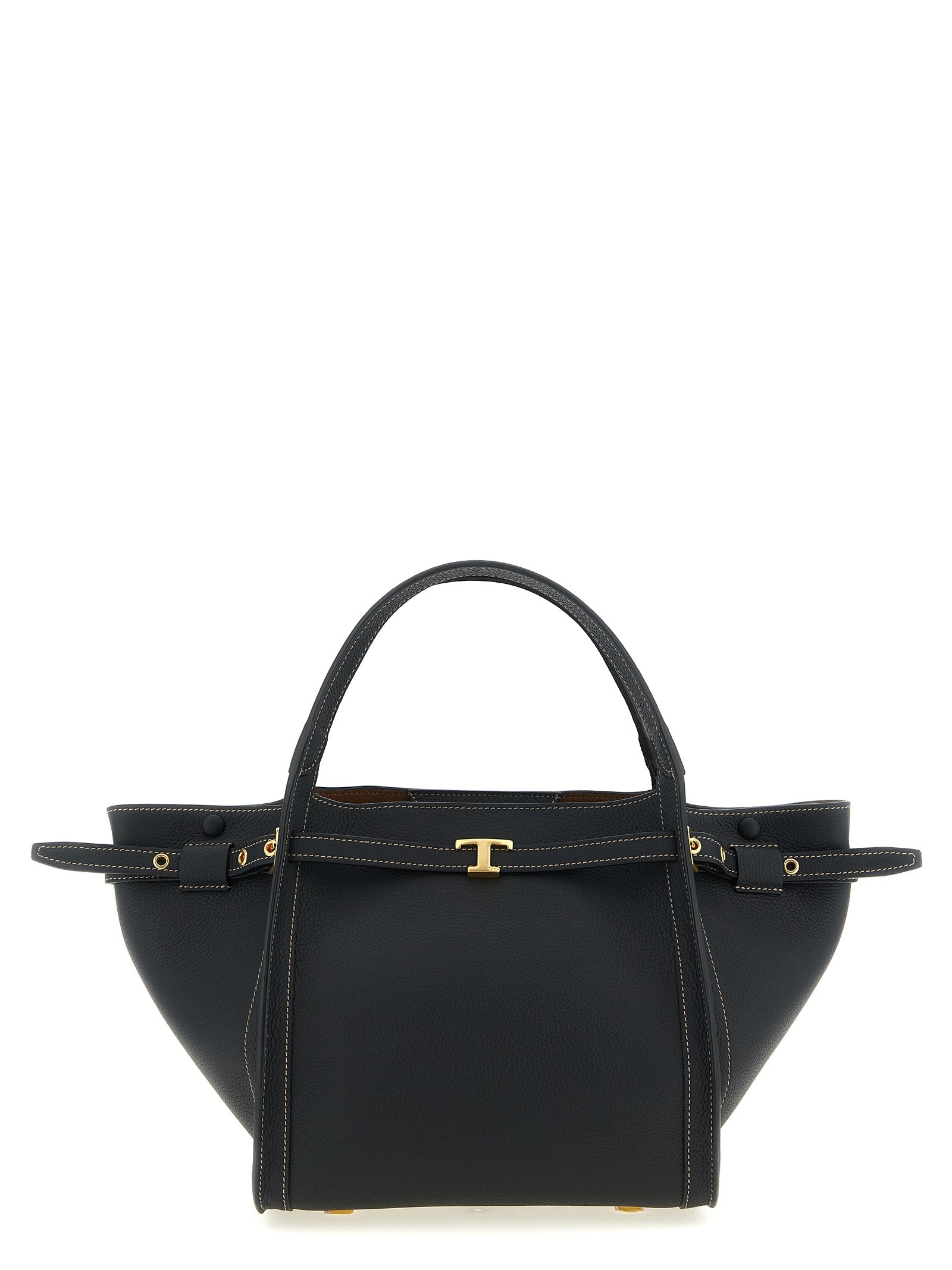 Tod's Black Calfskin Tote Women's Bag