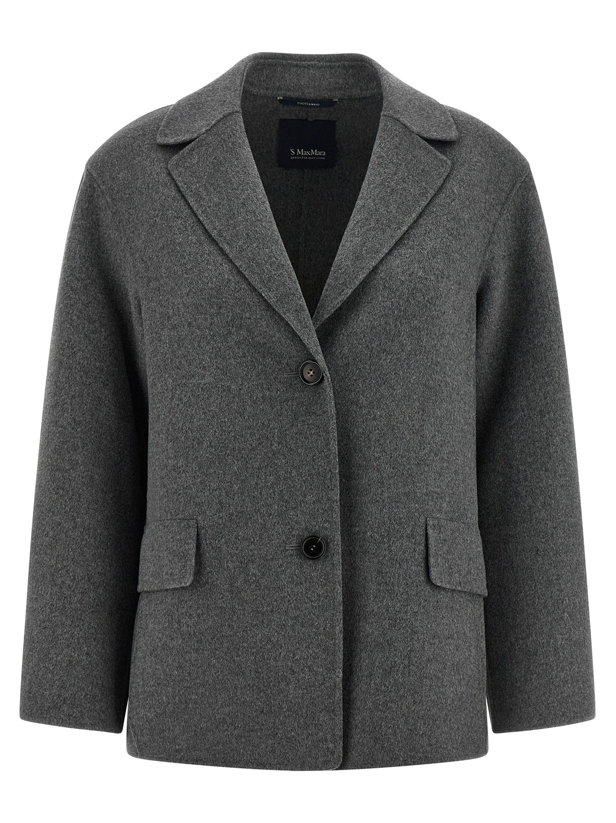 'S Max Mara Gray Virgin Wool Women's Blazer