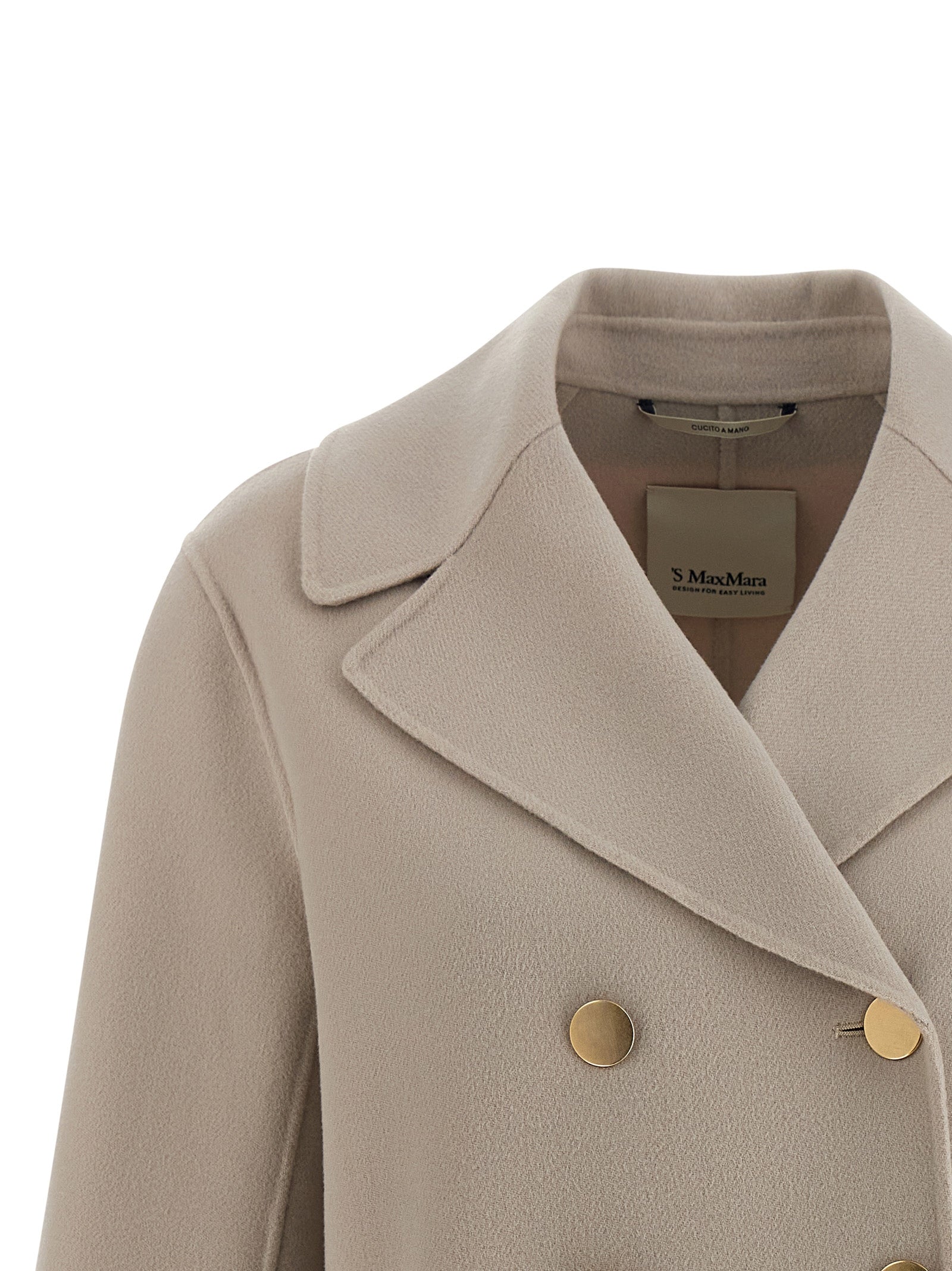 'S Max Mara Beige Virgin Wool Biker Women's Jacket