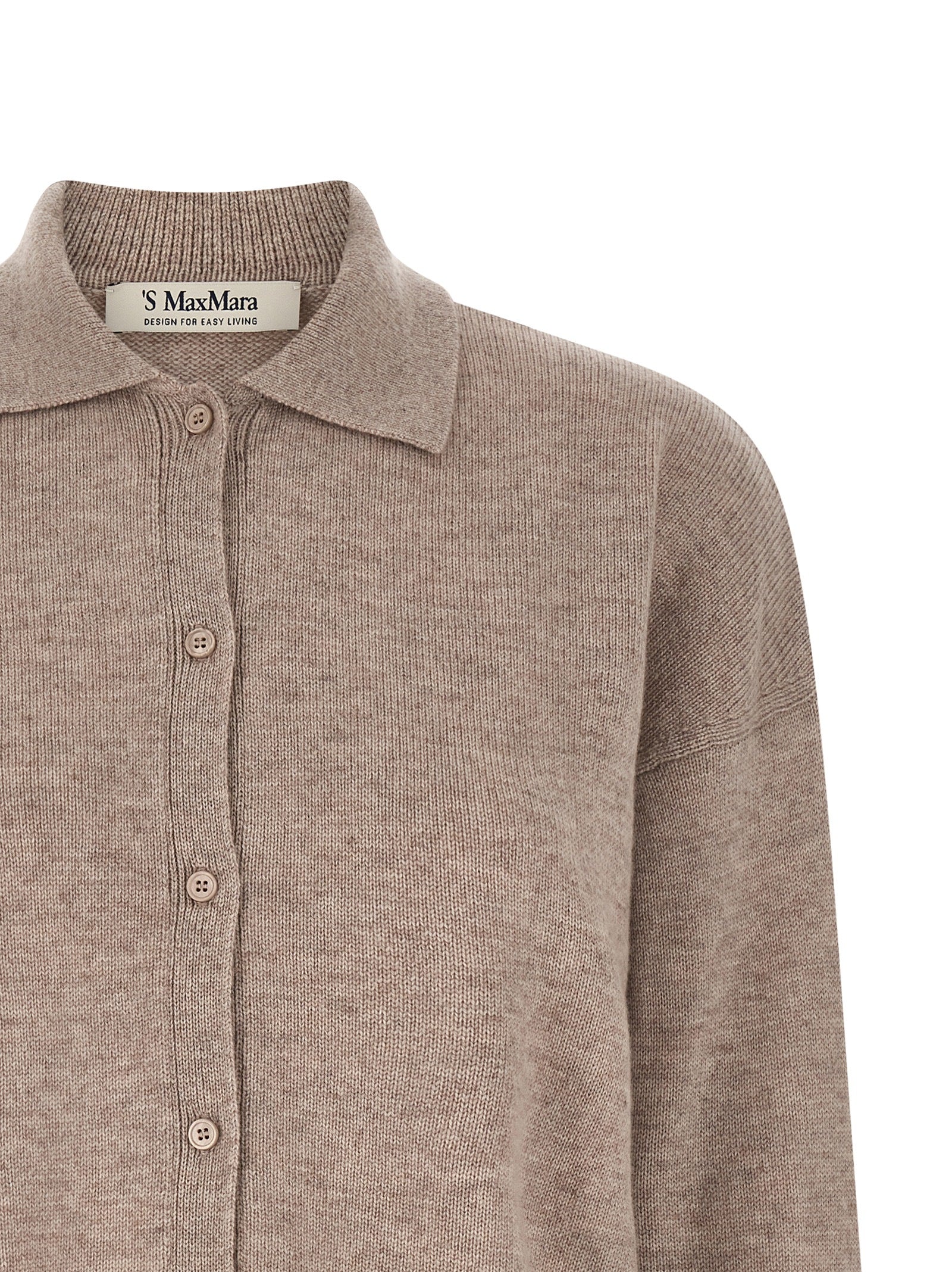 'S Max Mara Beige Wool Women's Cardigan