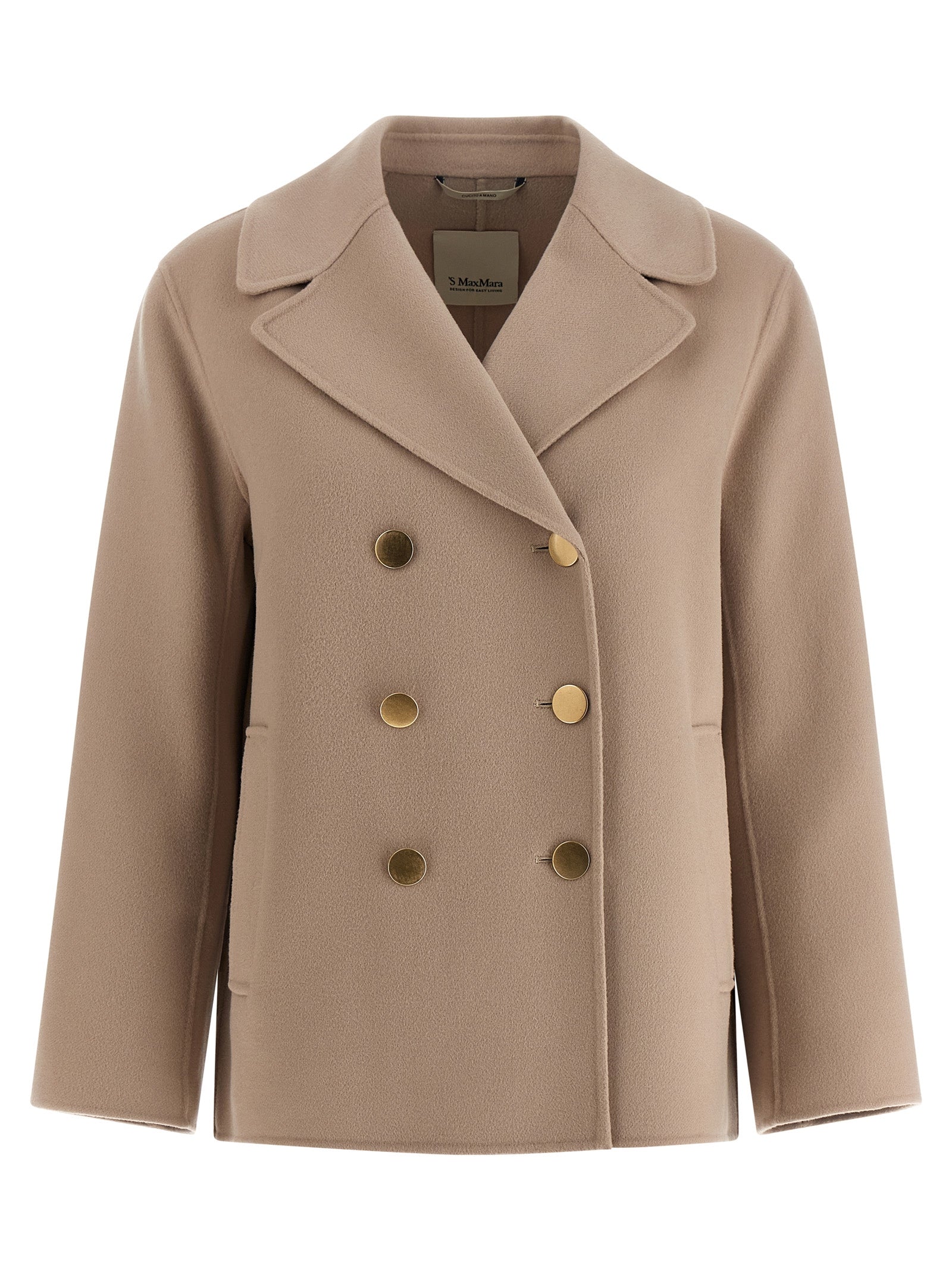 'S Max Mara Beige Virgin Wool Women's Blazer