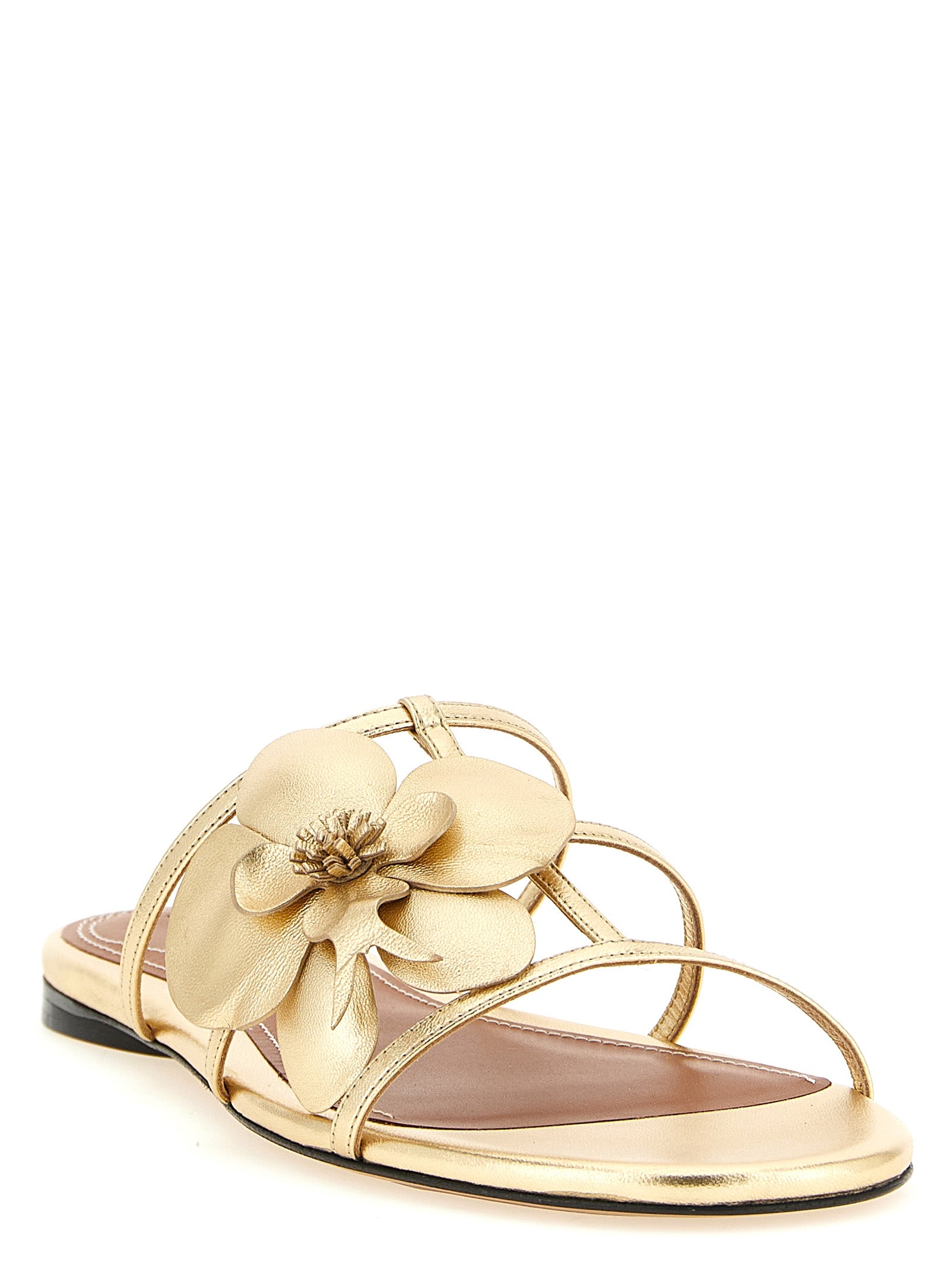 Zimmermann Gold Leather Women's Slides