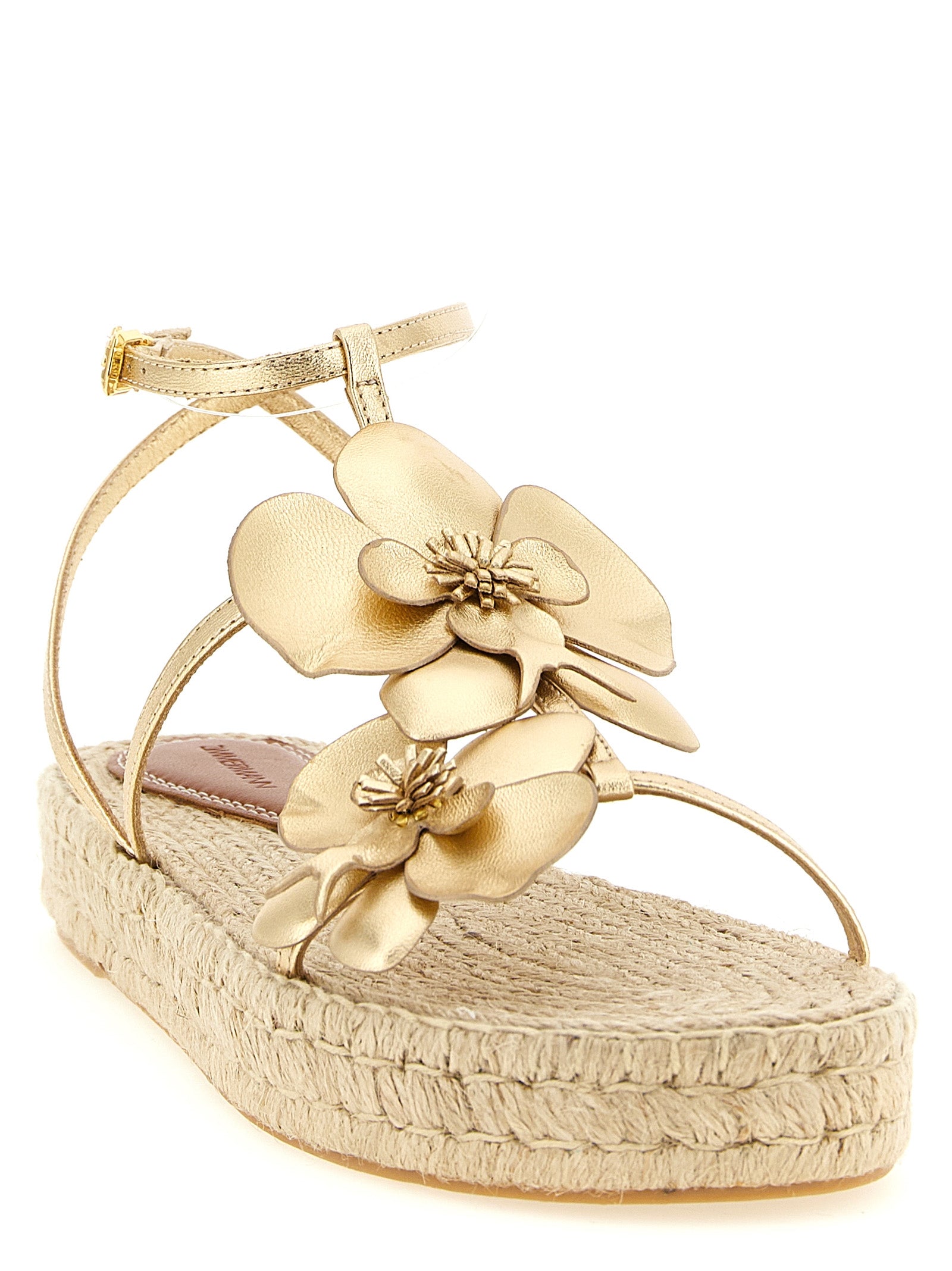 Zimmermann Gold Leather Flat Women's Sandals