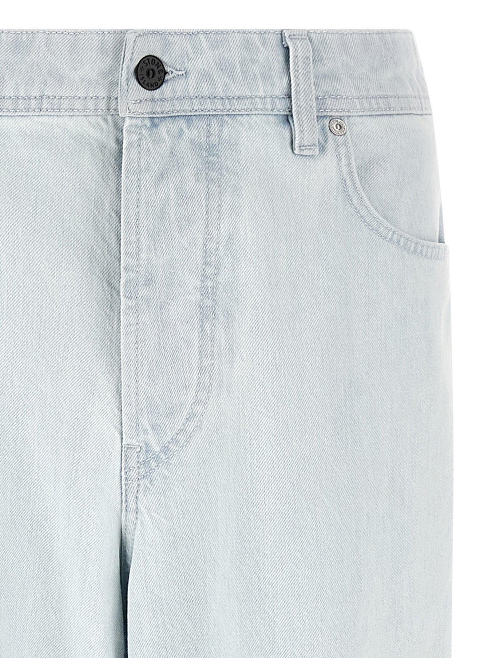 Stone Island Blue Cotton Straight-Leg Men's Jeans
