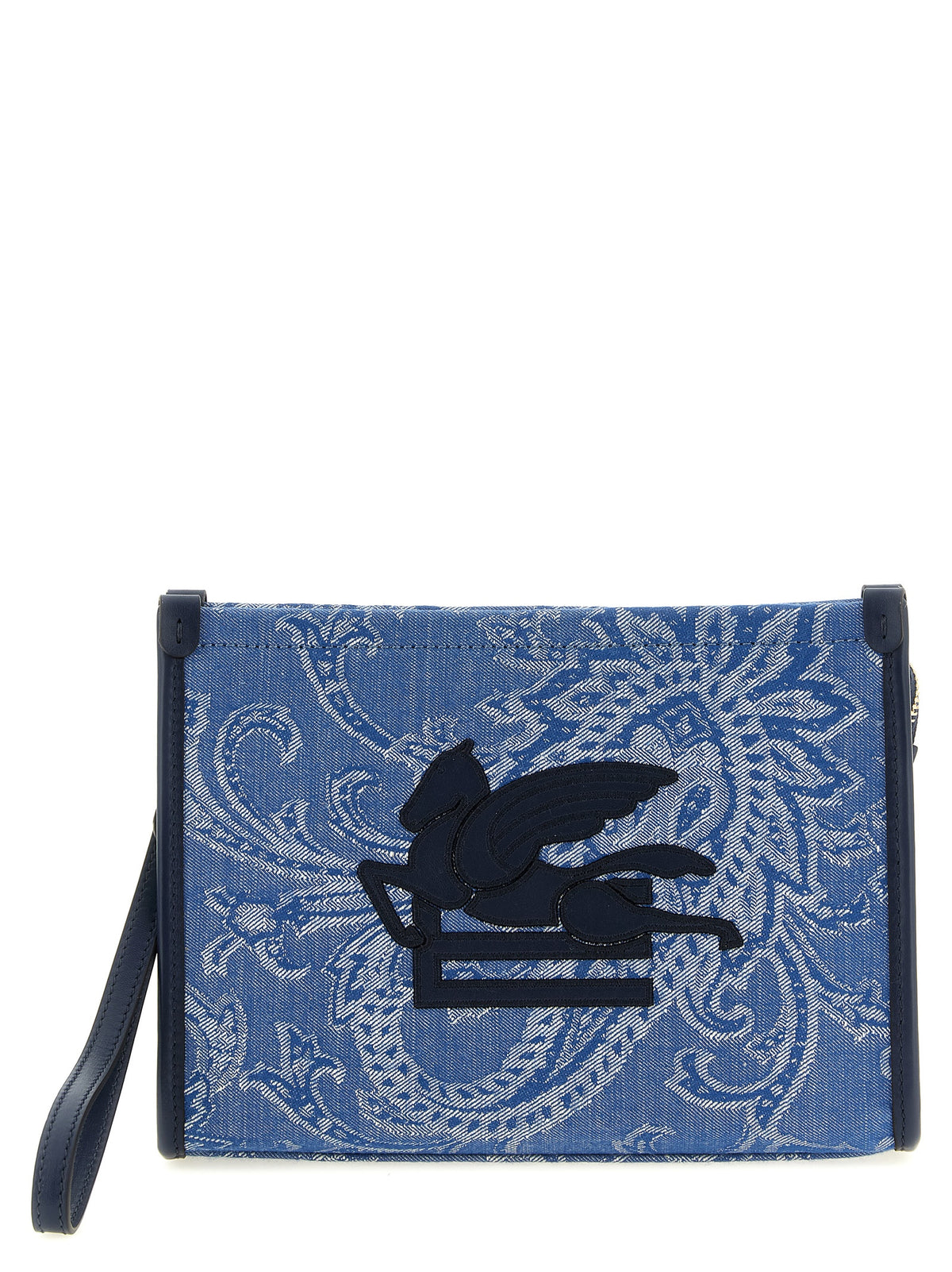 Etro Blue Cotton Clutch Women's Bag