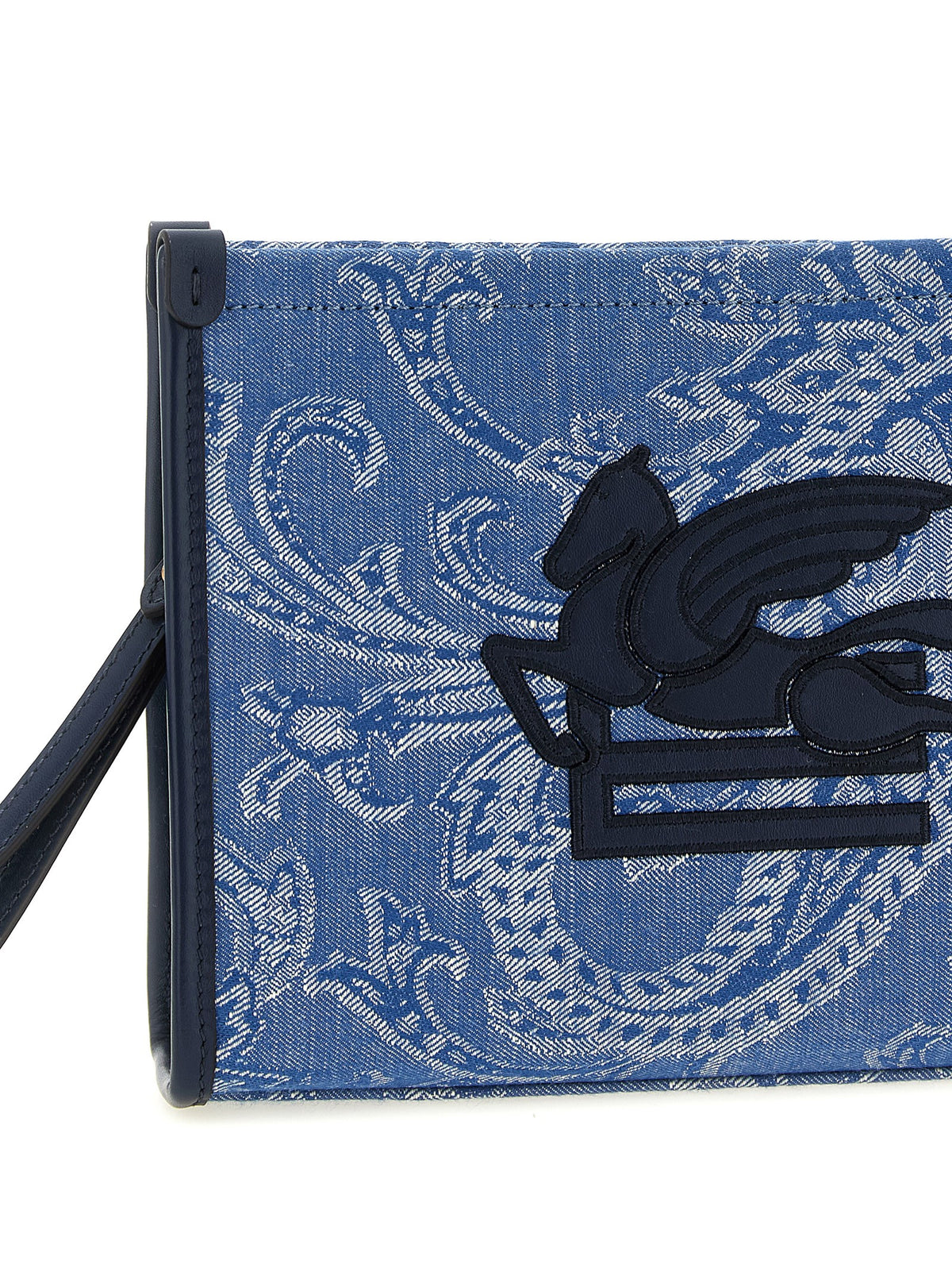 Etro Blue Cotton Clutch Women's Bag