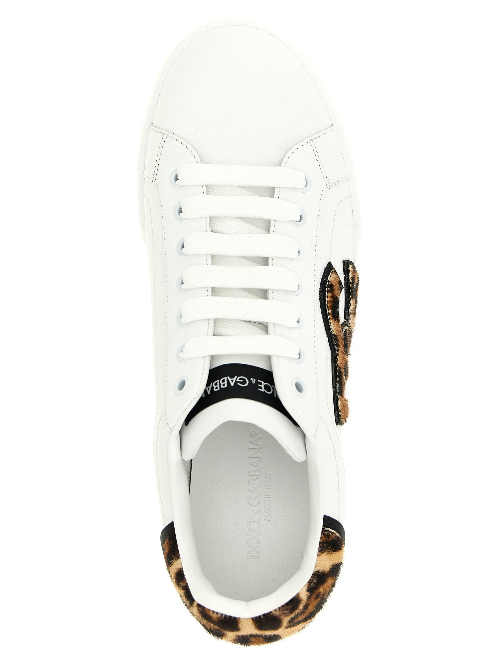 Dolce & Gabbana Brown Calfskin Low Top Women's Sneakers