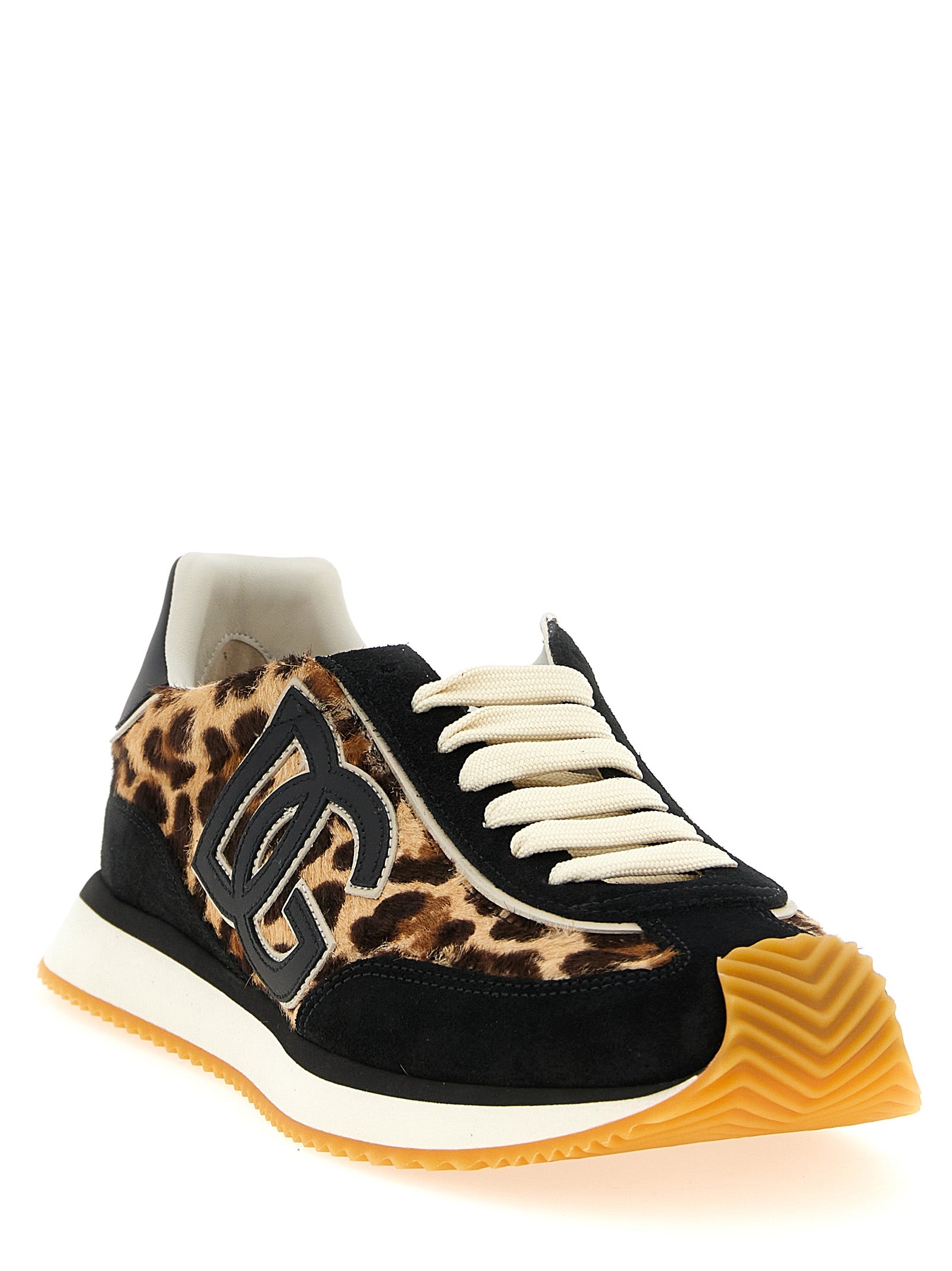 Dolce & Gabbana Multicolor Calfskin Low Top Women's Sneakers