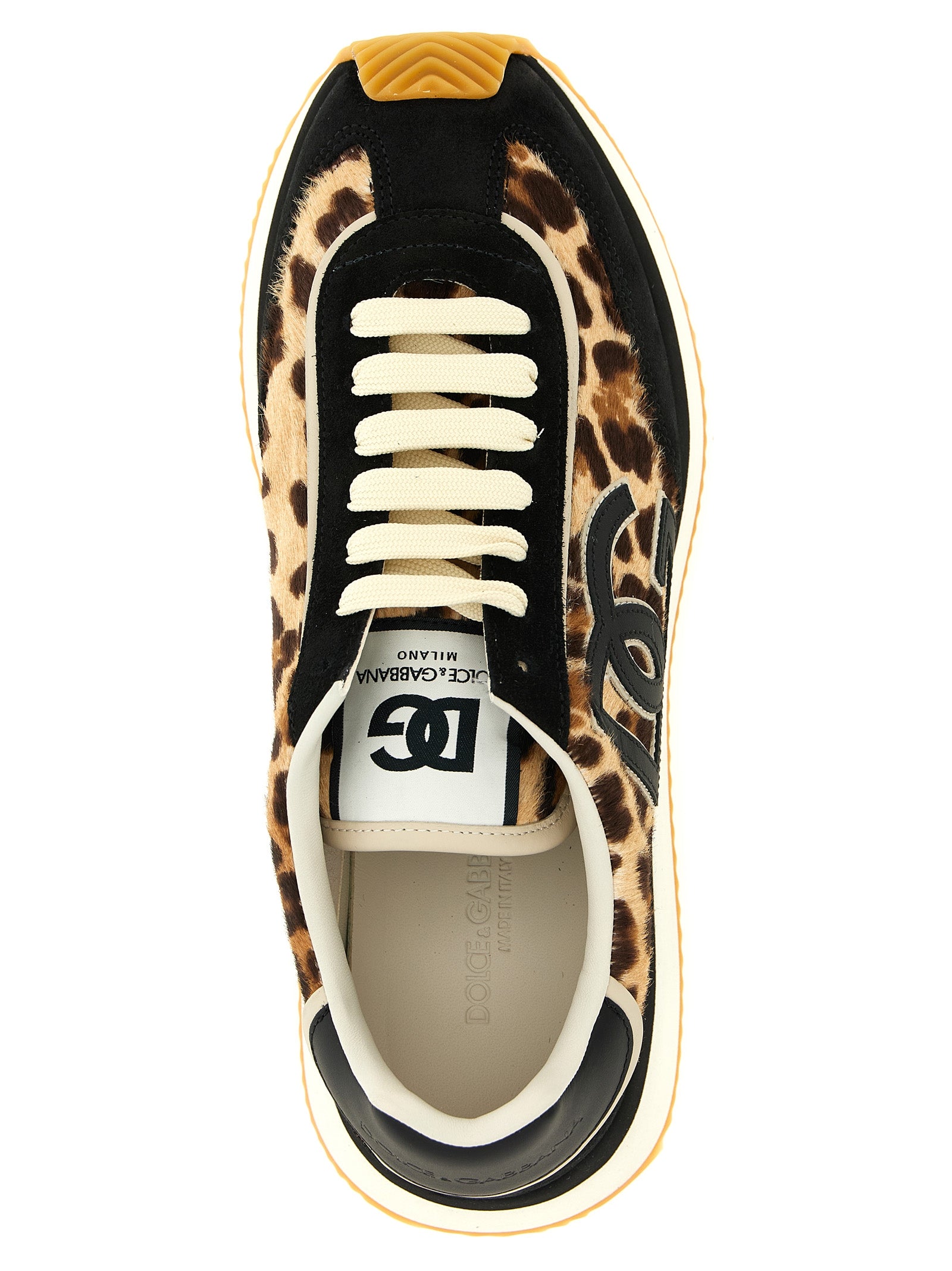 Dolce & Gabbana Multicolor Calfskin Low Top Women's Sneakers