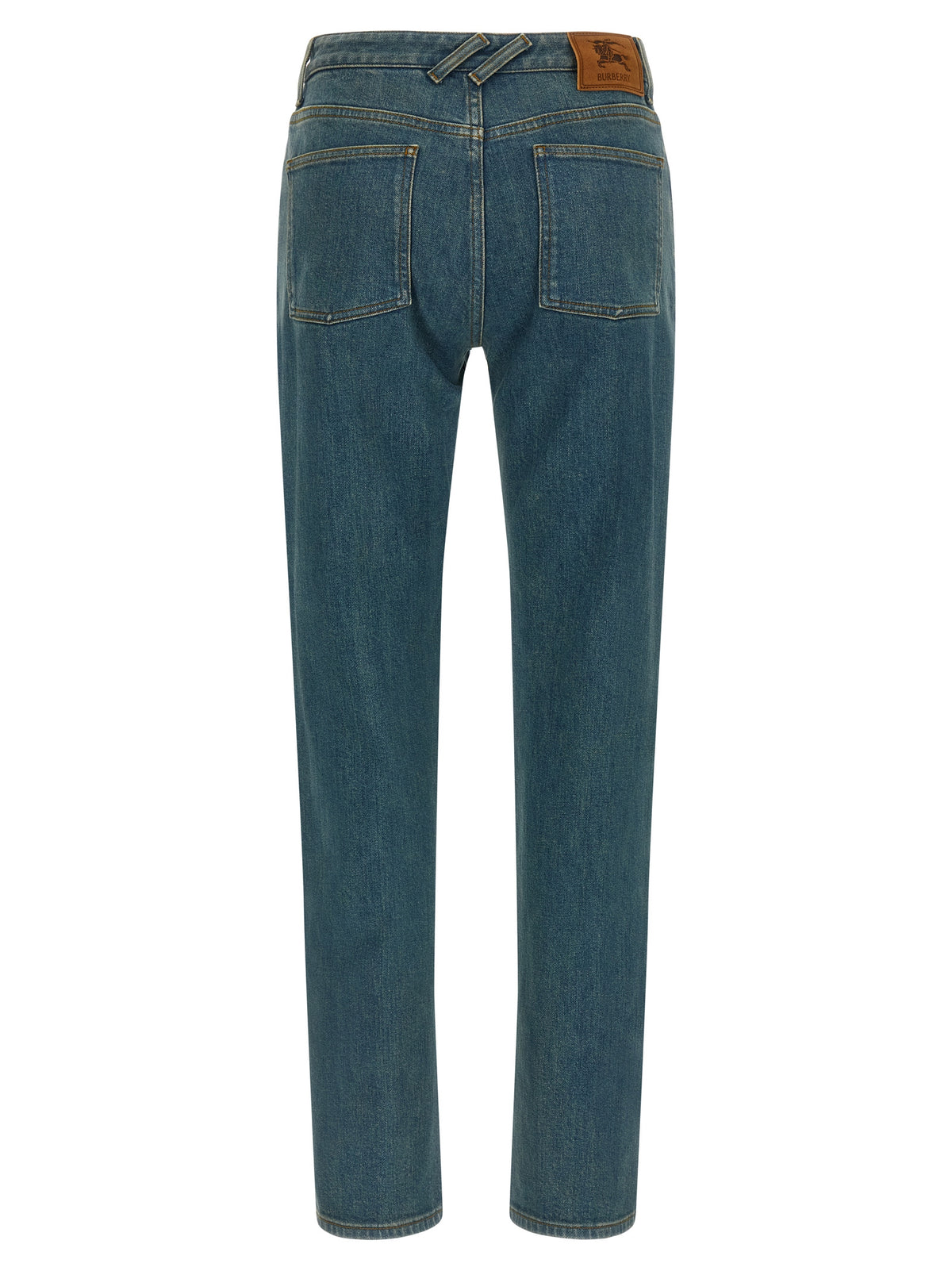 Burberry Blue Cotton Straight-Leg Women's Jeans