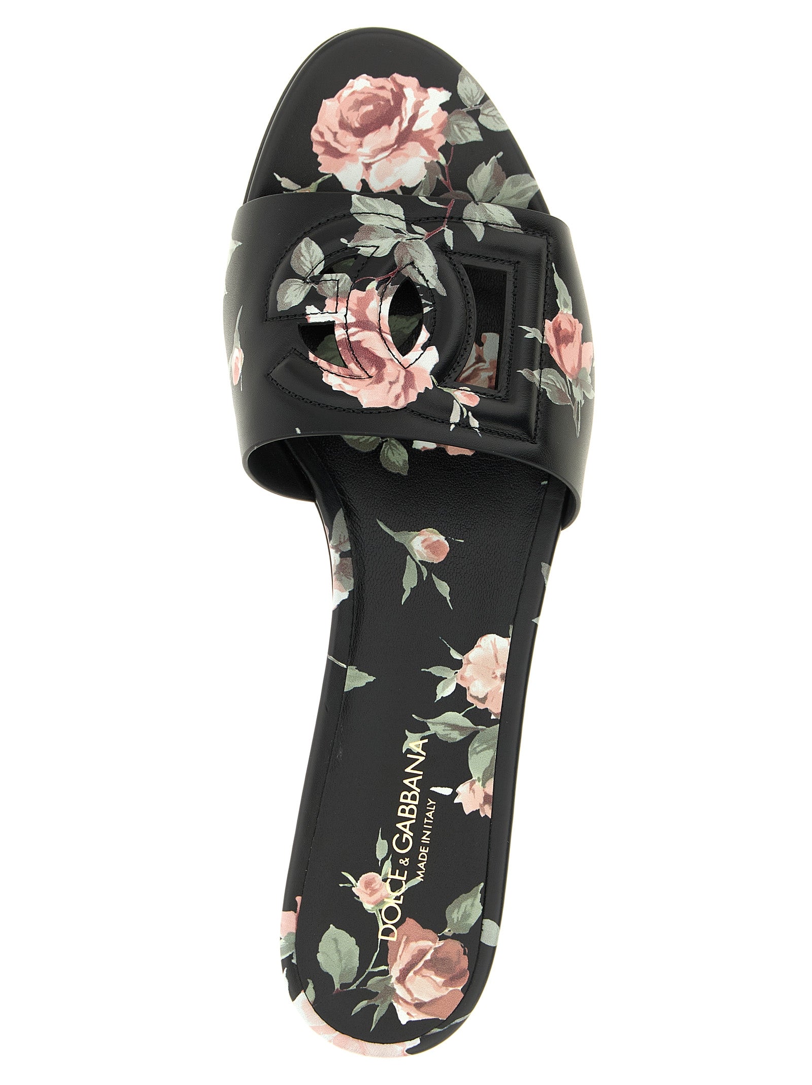 Dolce & Gabbana Black Calfskin Women's Slides