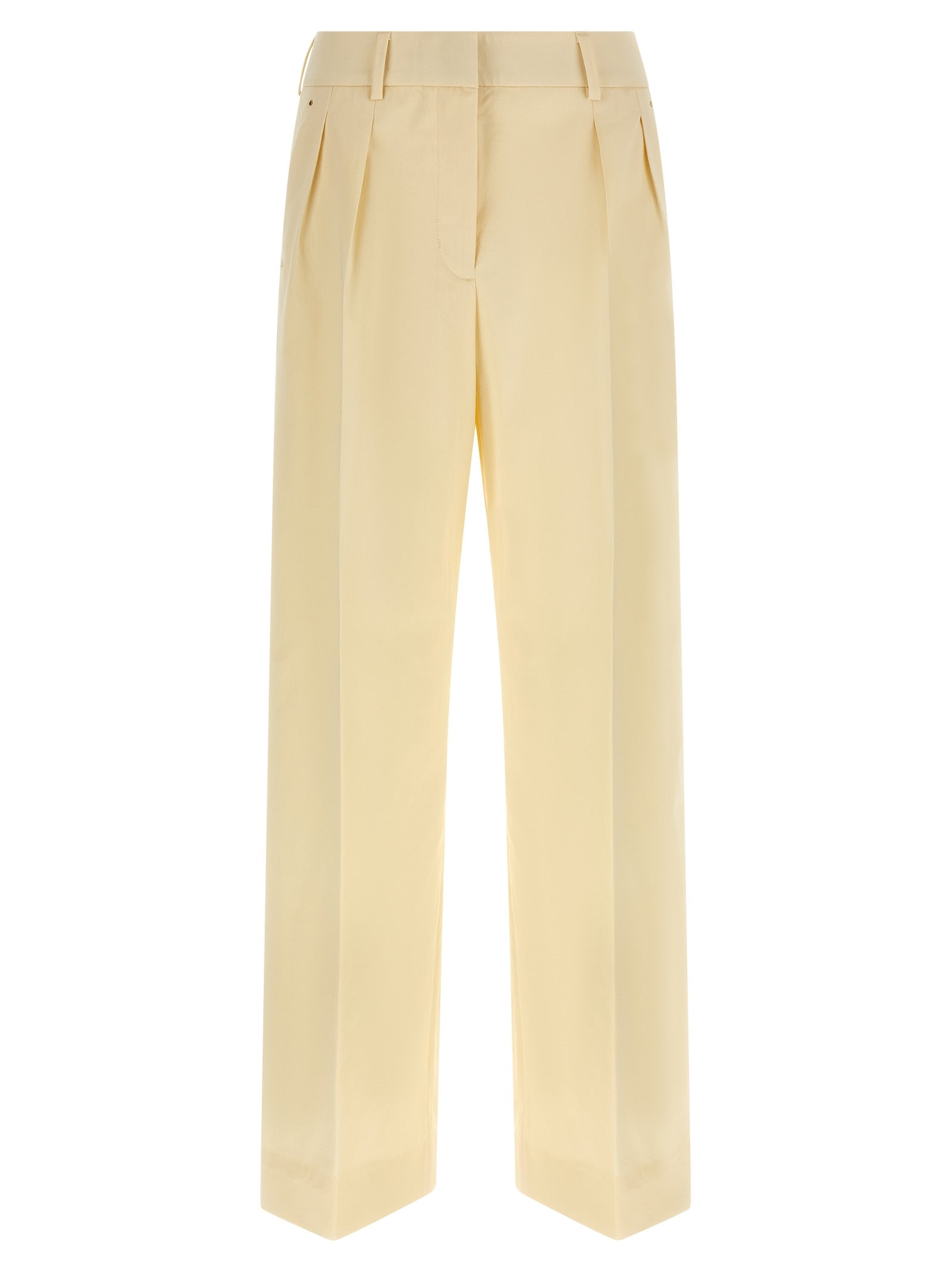 Moncler Beige Cotton Dress Women's Pants