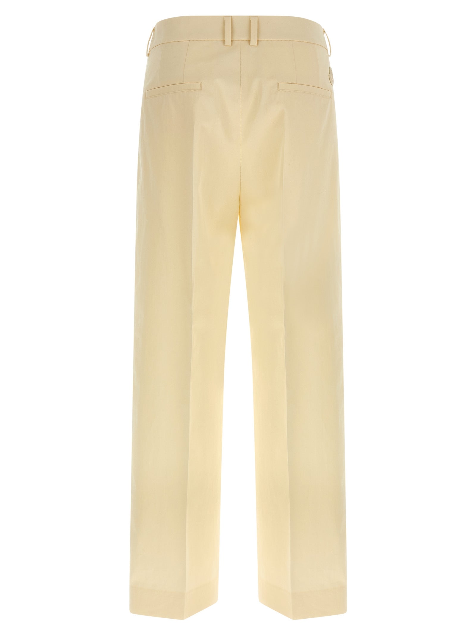 Moncler Beige Cotton Dress Women's Pants