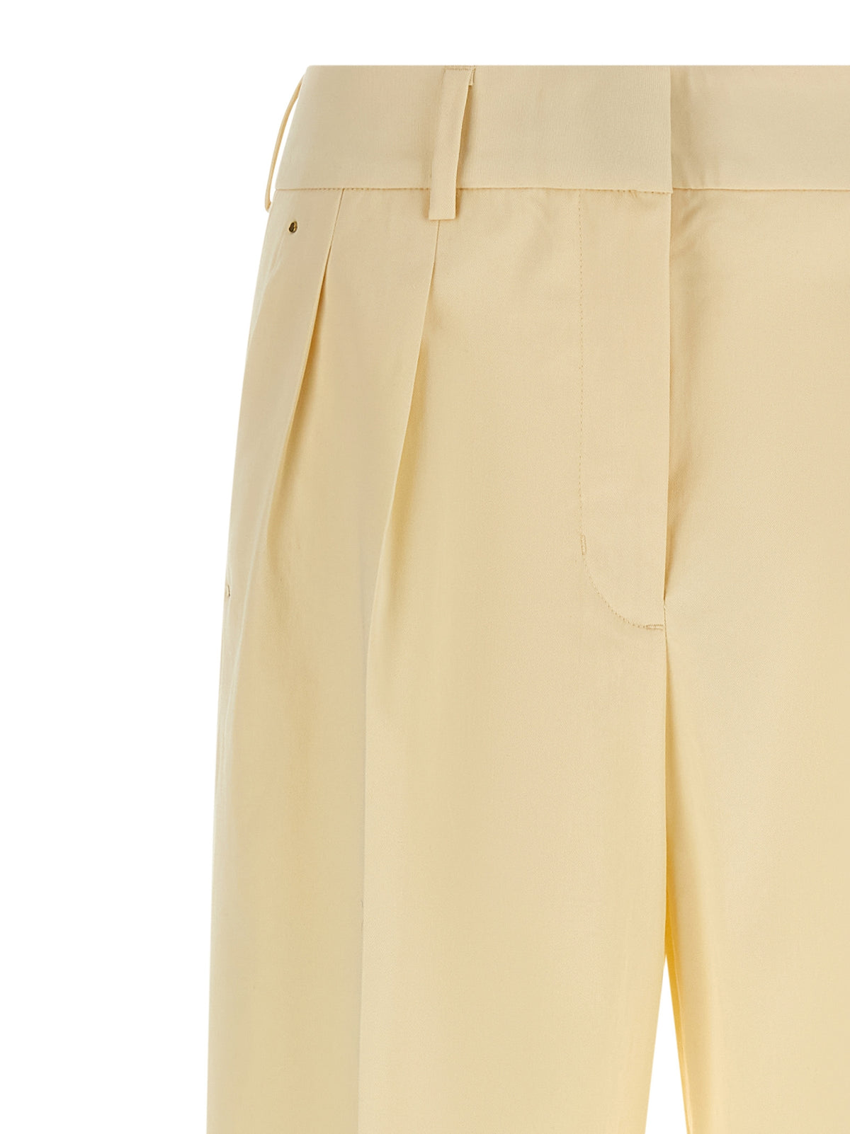 Moncler Beige Cotton Dress Women's Pants