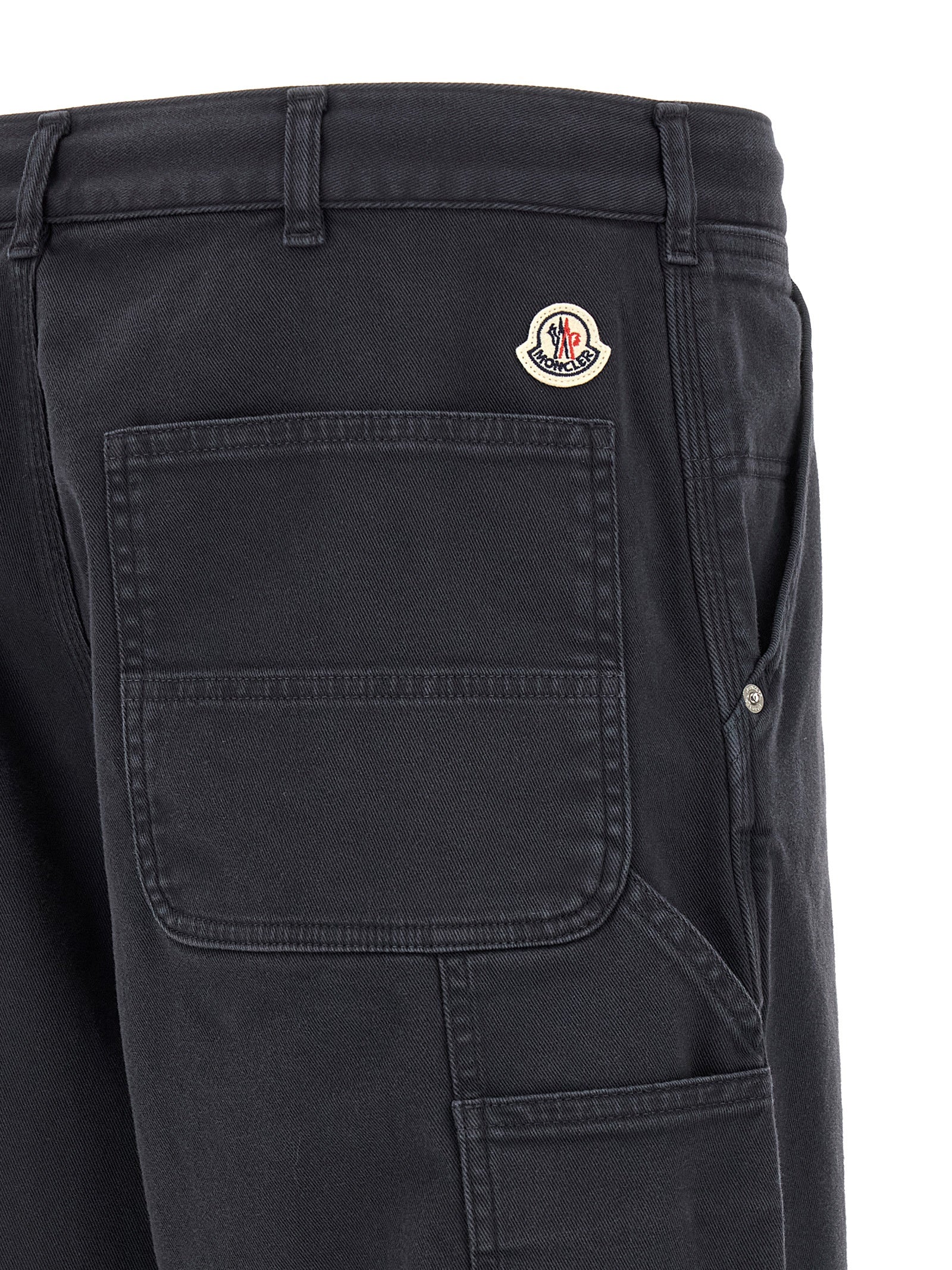 Moncler Blue Cotton Cargo Men's Pants