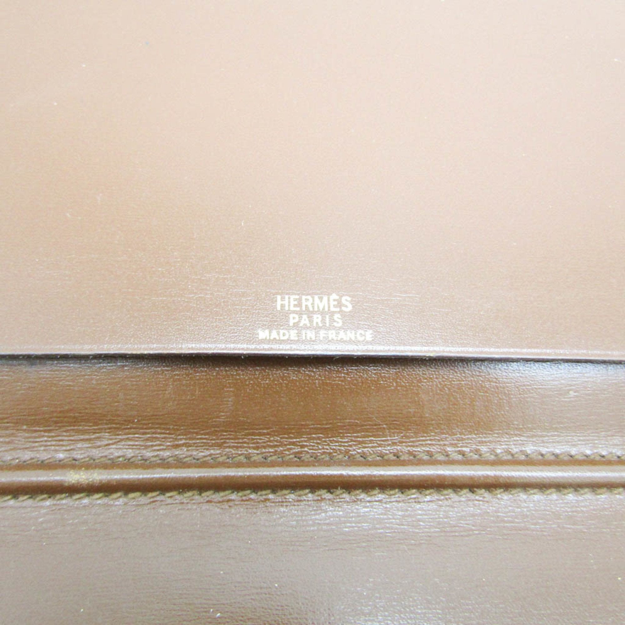Hermès Agenda Cover Brown Leather Wallet (Pre-Owned)