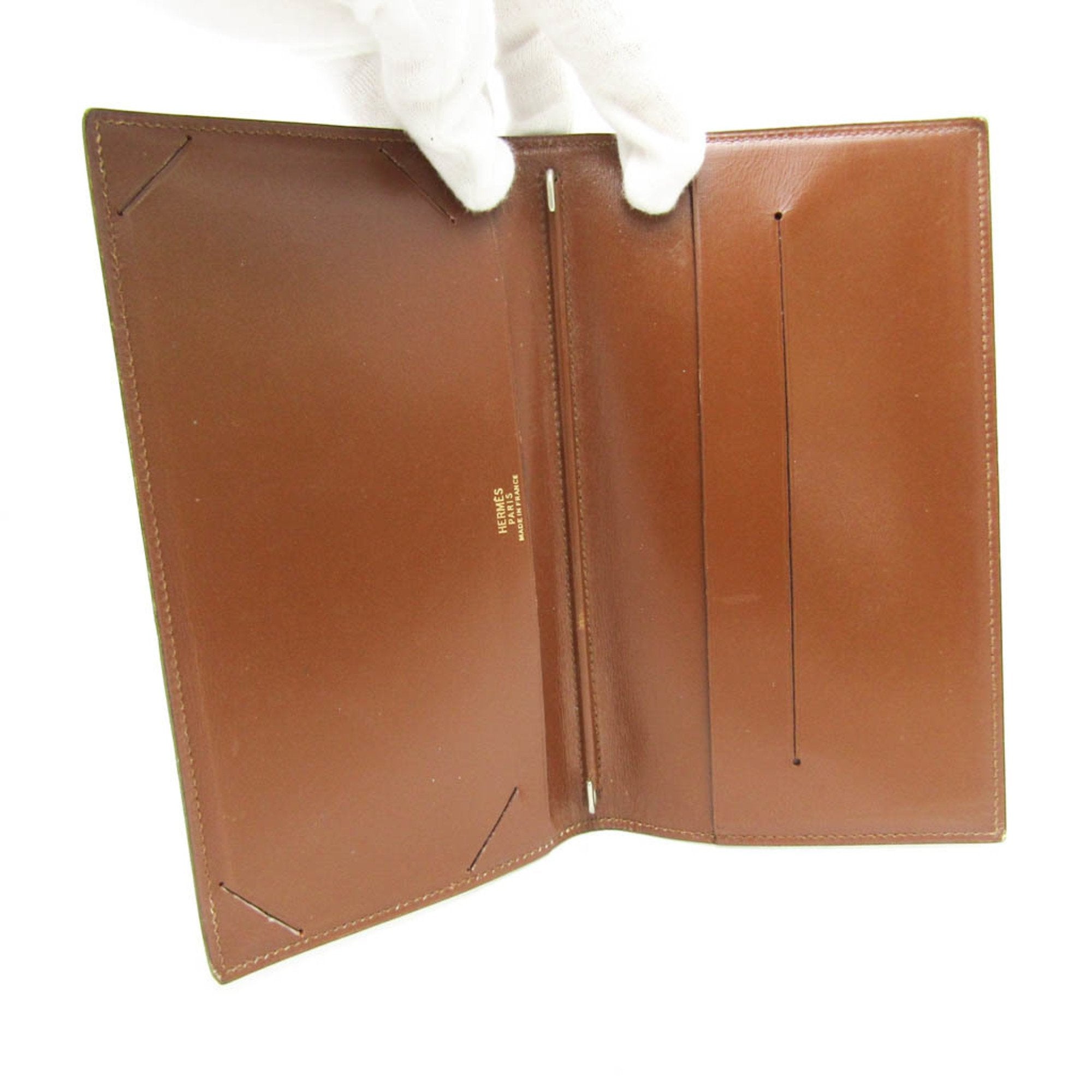 Hermès Agenda Cover Brown Leather Wallet (Pre-Owned)