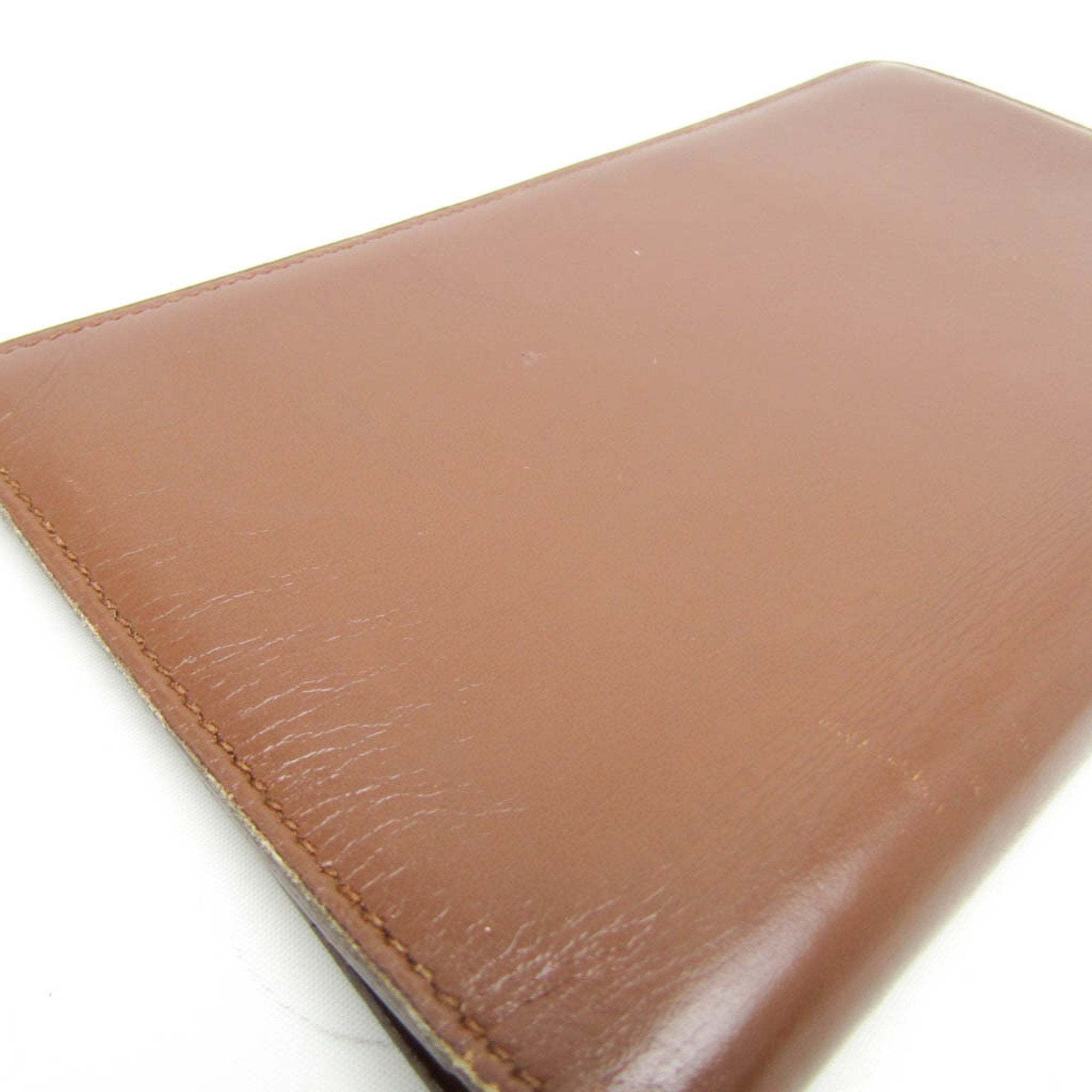 Hermès Agenda Cover Brown Leather Wallet (Pre-Owned)