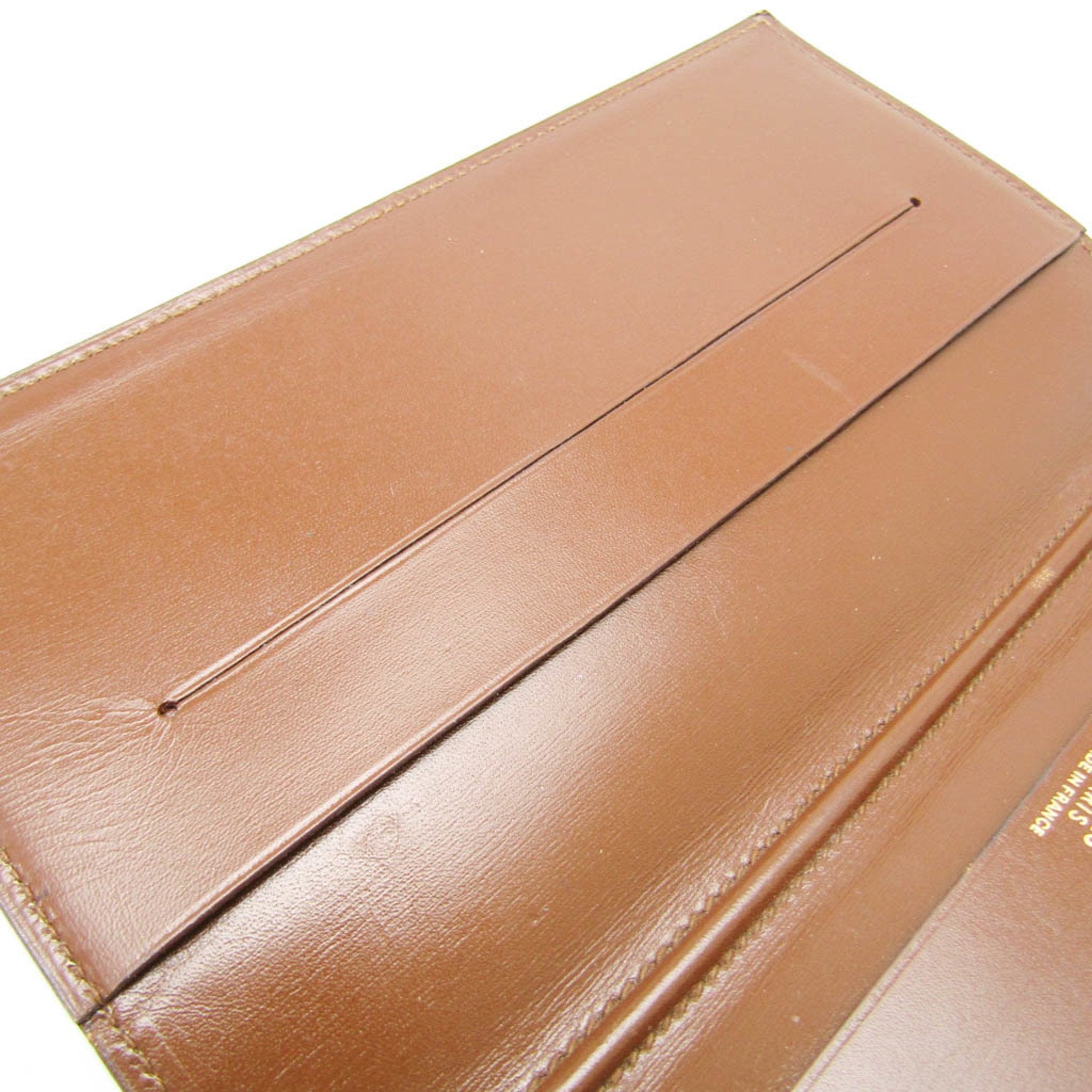 Hermès Agenda Cover Brown Leather Wallet (Pre-Owned)