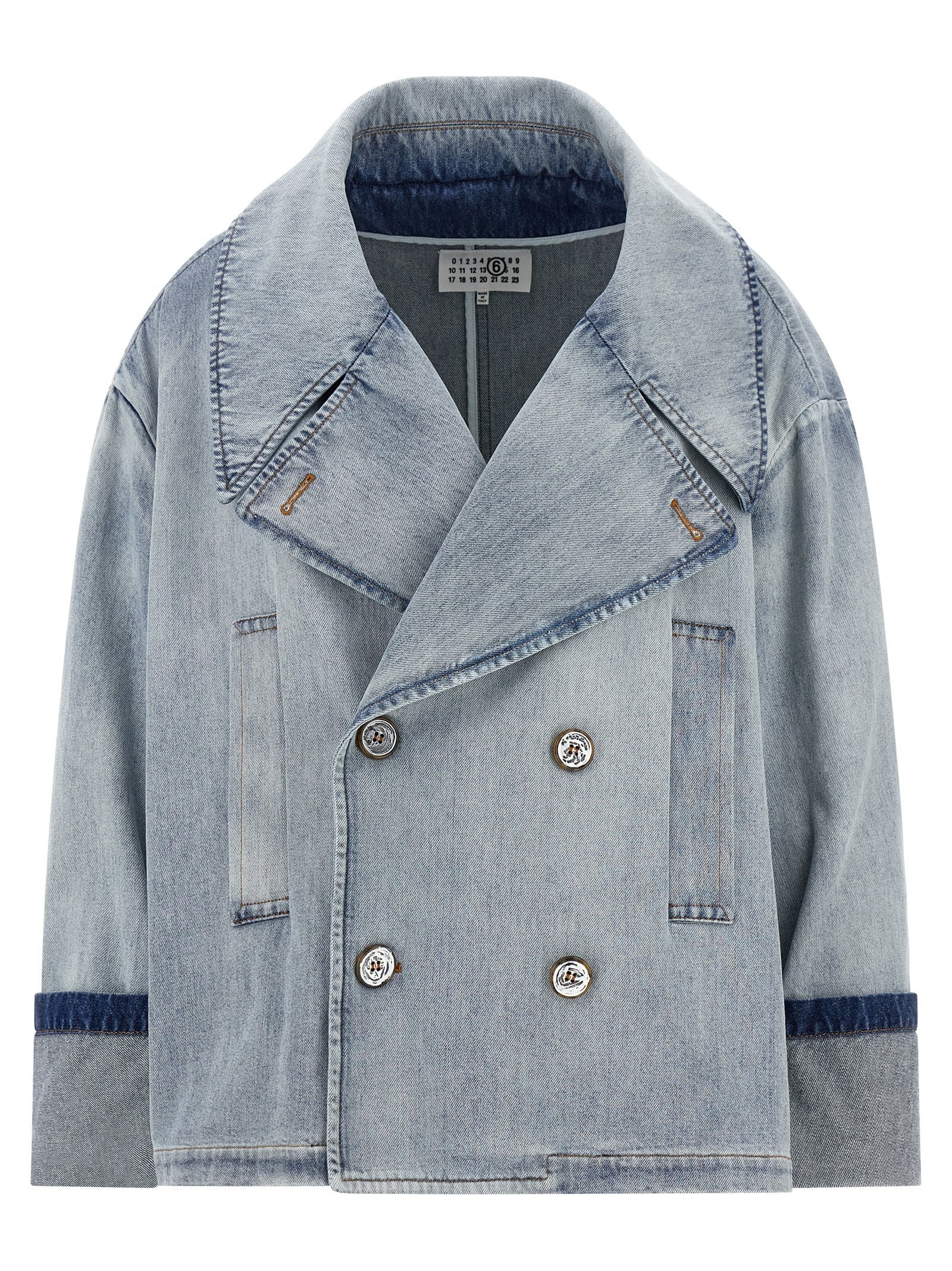 MM6 Maison Margiela Blue Cotton Denim Women's Jacket
