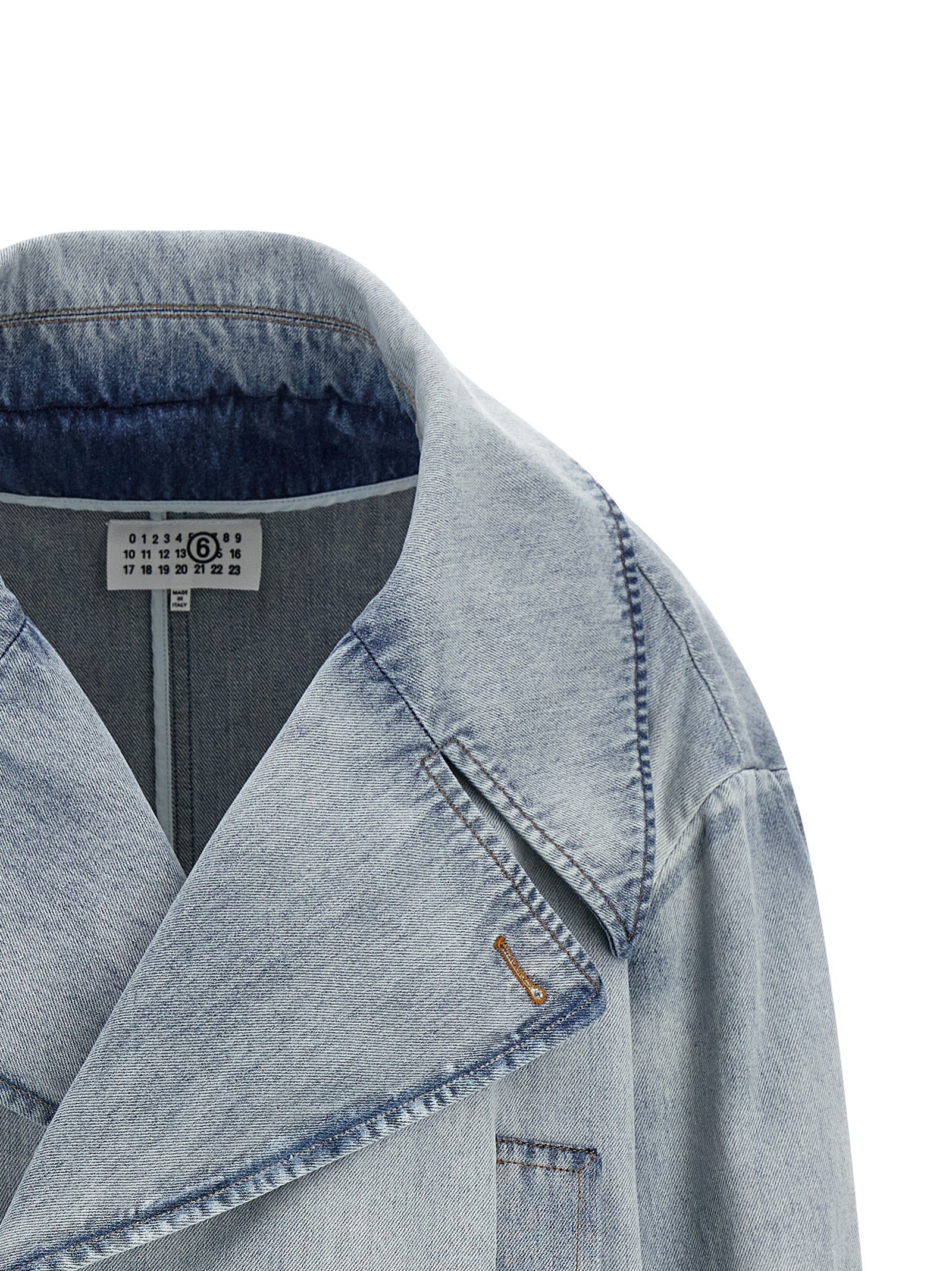 MM6 Maison Margiela Blue Cotton Denim Women's Jacket