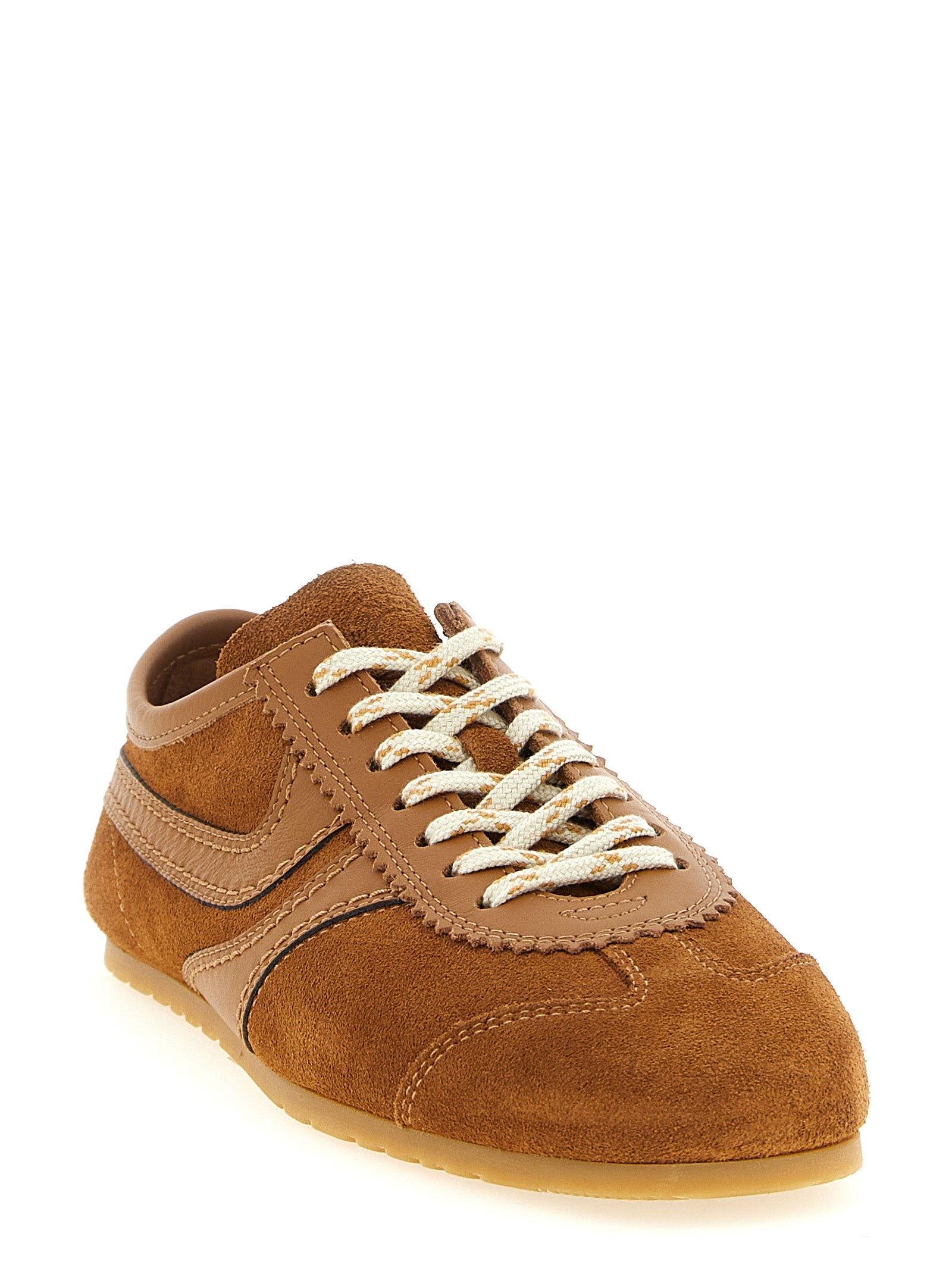 Dries Van Noten Brown Calfskin Men's Sneakers