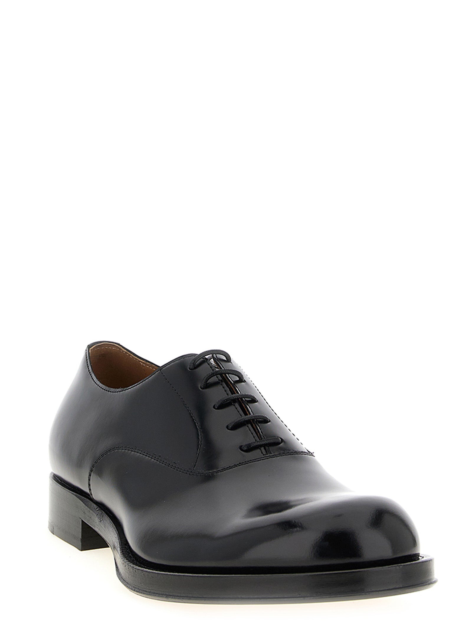 Dries Van Noten Black Calfskin Oxfords And Men's Derbies