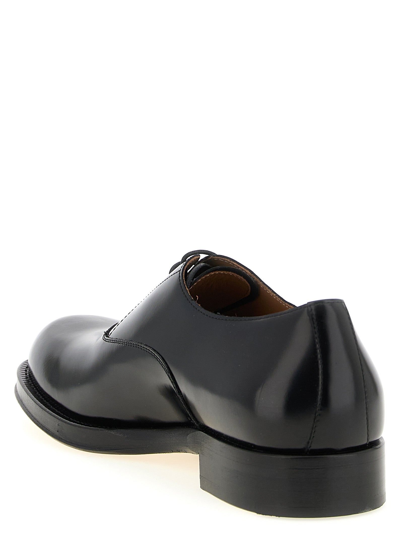 Dries Van Noten Black Calfskin Oxfords And Men's Derbies