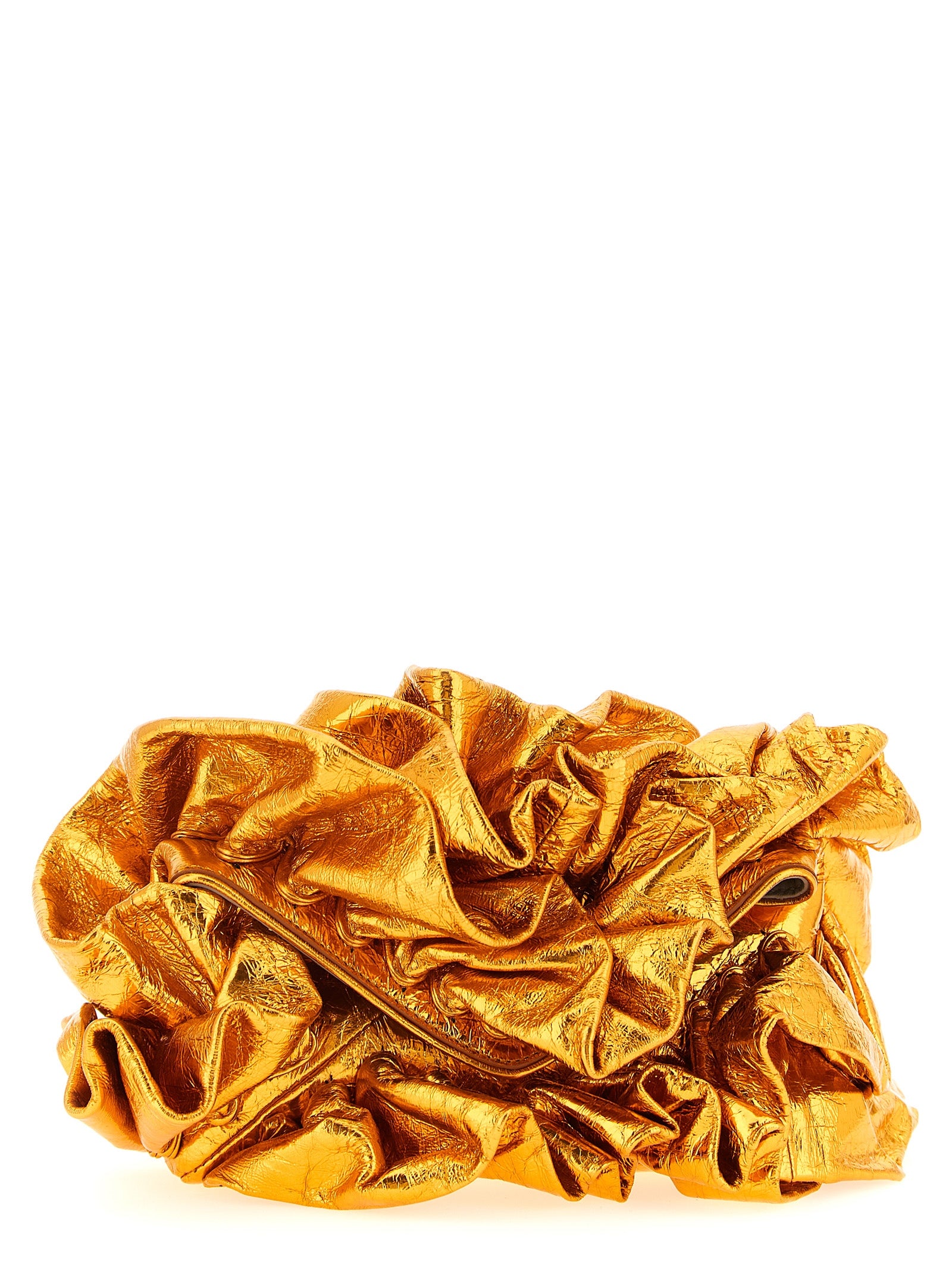 Dries Van Noten Orange Cowhide Clutch Women's Bag