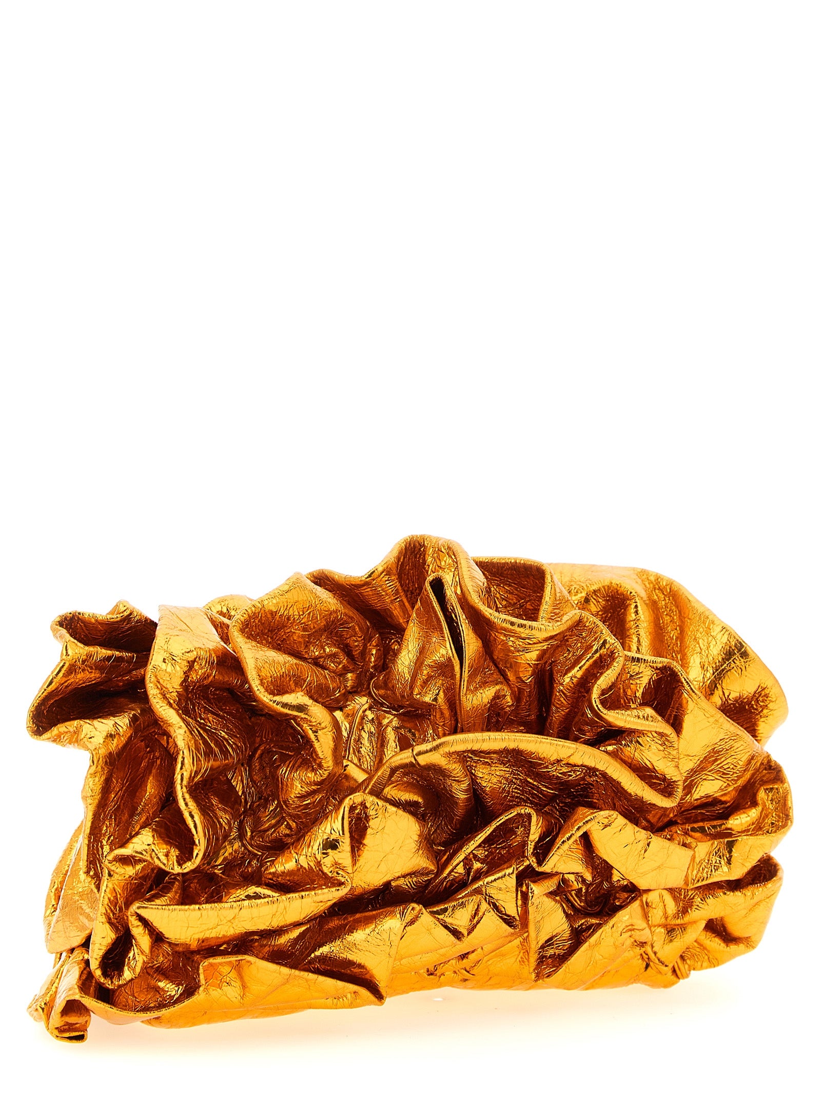 Dries Van Noten Orange Cowhide Clutch Women's Bag