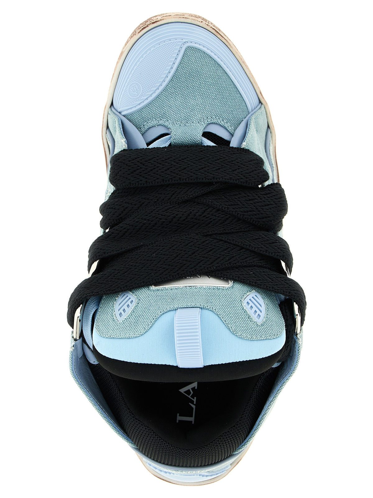 Lanvin Blue Cotton Athletic Men's Sneakers