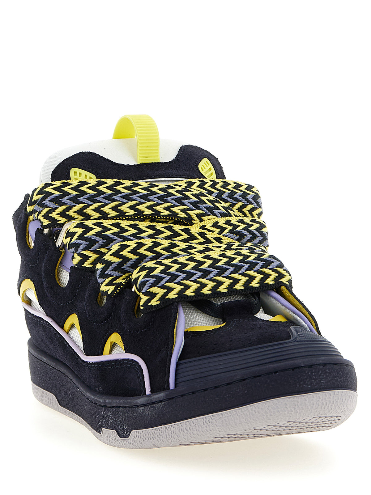 Lanvin Blue Calfskin Athletic Men's Sneakers