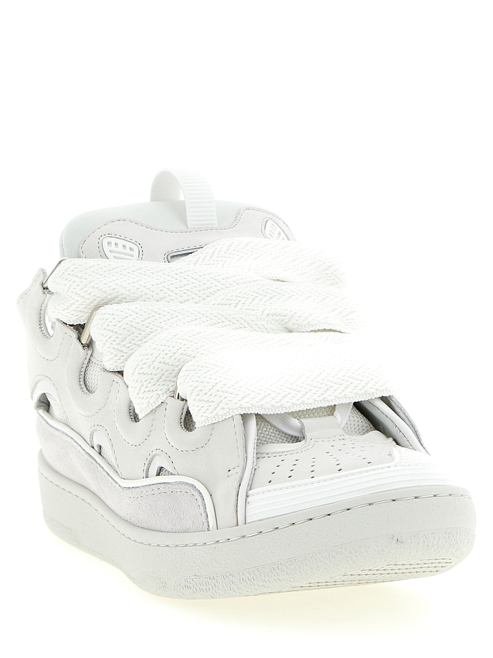 Lanvin White Calfskin Chunky Men's Sneakers
