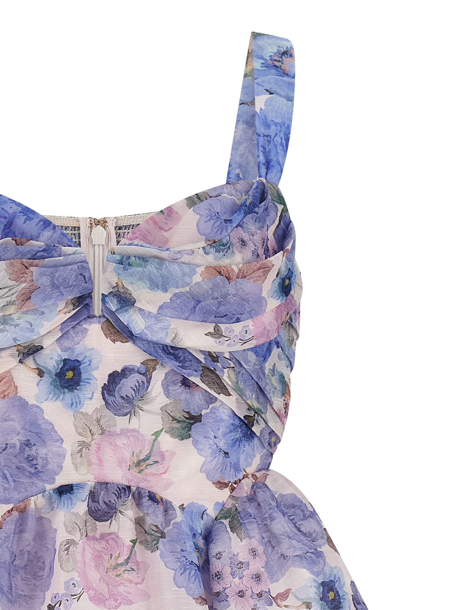 Zimmermann Blue Linen Short Women's Dress