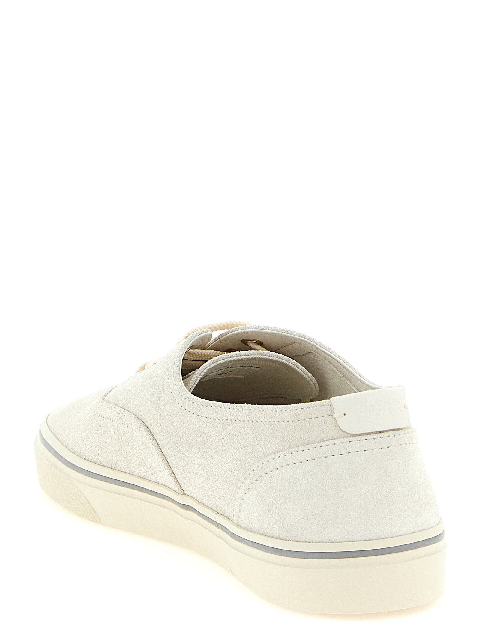 Brunello Cucinelli Beige Calfskin Low Top Men's Sneakers