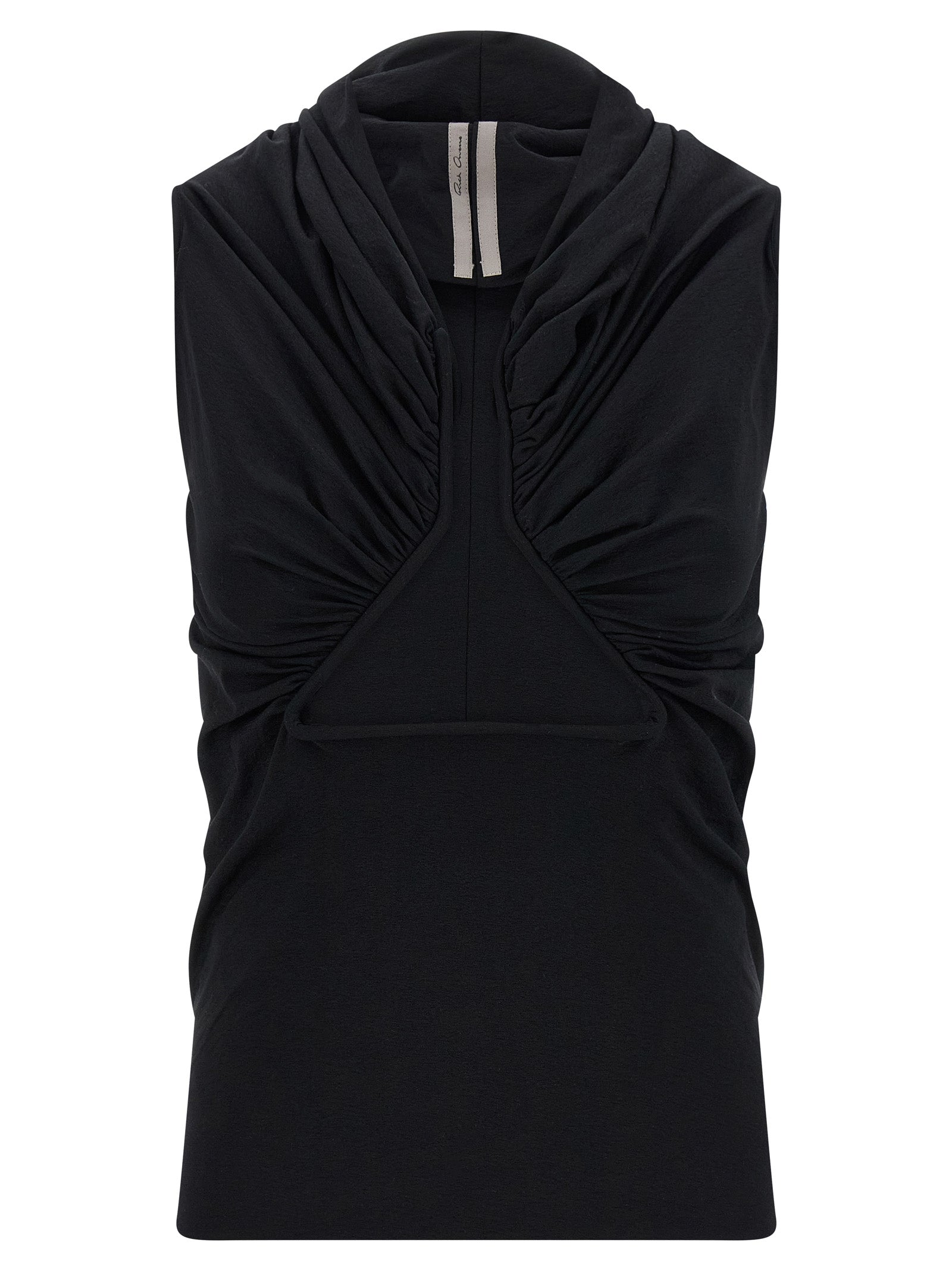 Rick Owens Black Cotton Tank Women's Tops